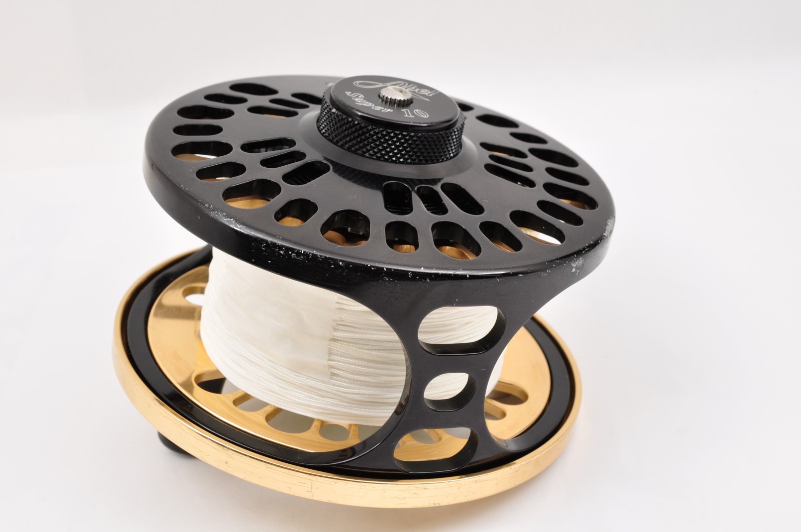 Abel Super 10 Black Gold #9/11 Wood Knob Made in USA RH Used Fly Reels Fishing