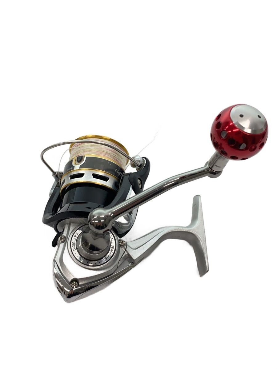 Daiwa CREST2500 Fishing Reel – 10in x 13in x 11in, Used, Custom Handle, Rust