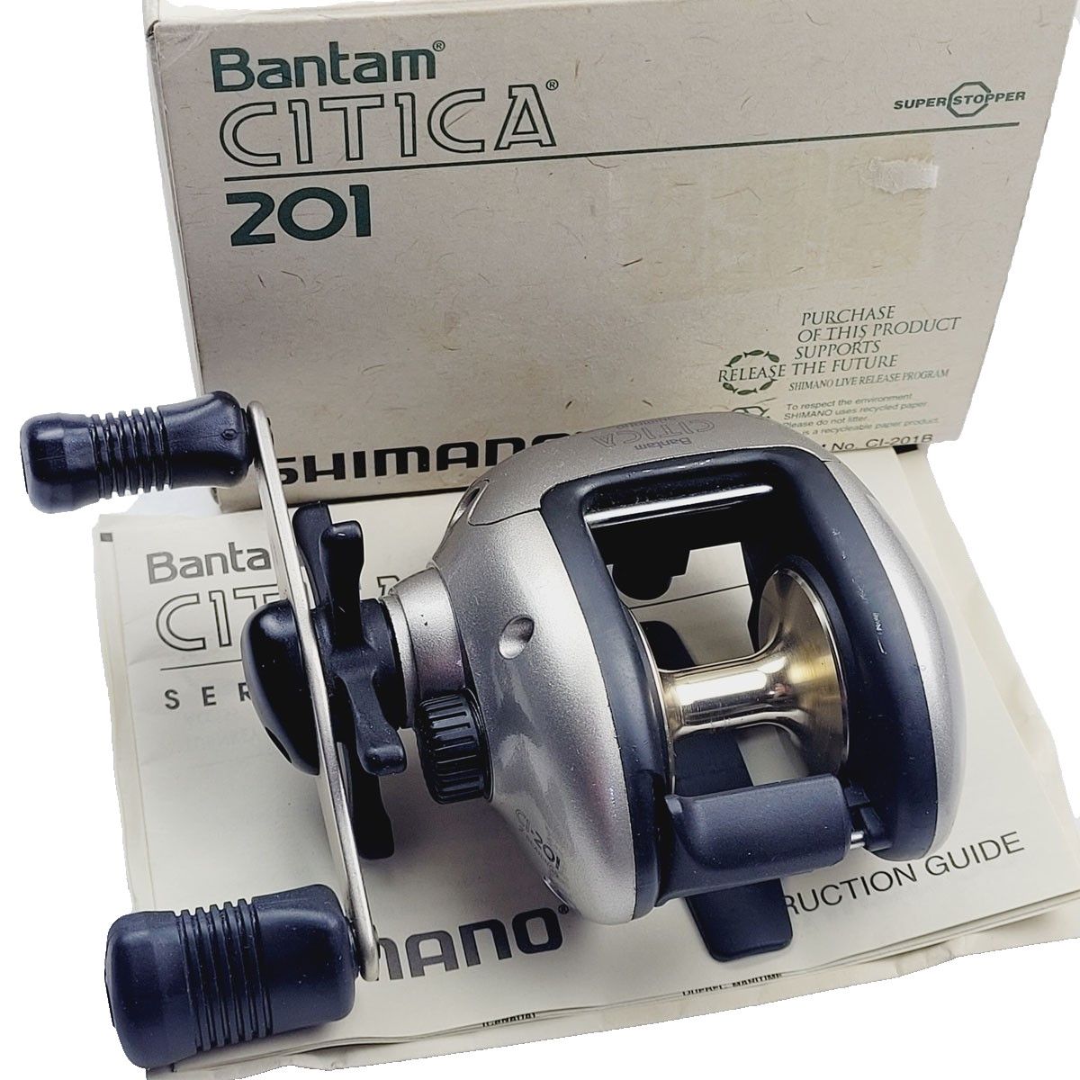 Shimano Citica 201 L/H Baitcasting Reel CI201B Silver 5:1 Boxed Made in Japan