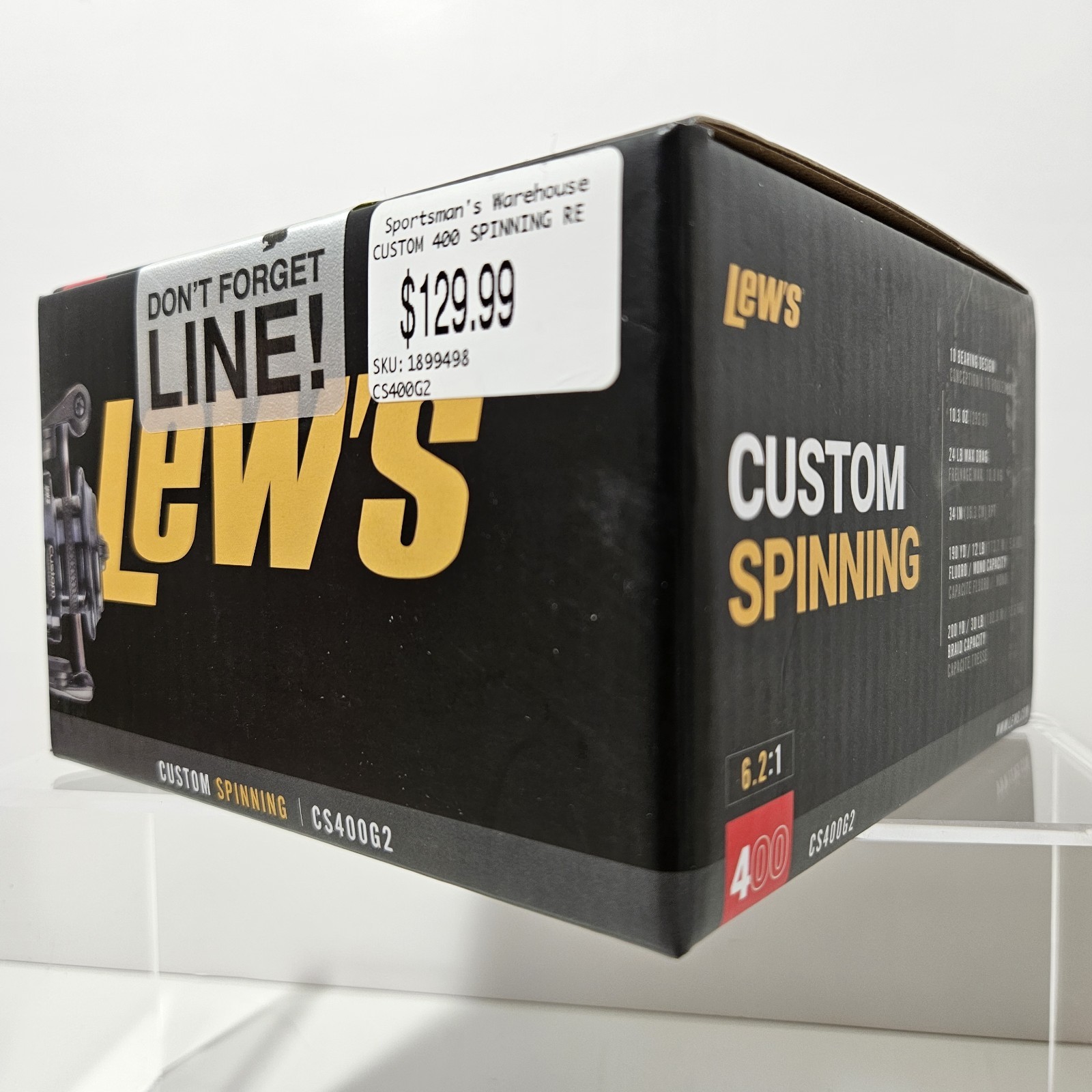 Lew’s Custom GEN2 Spinning Reel CS400G2 Size 400 Fishing Reel NIB New