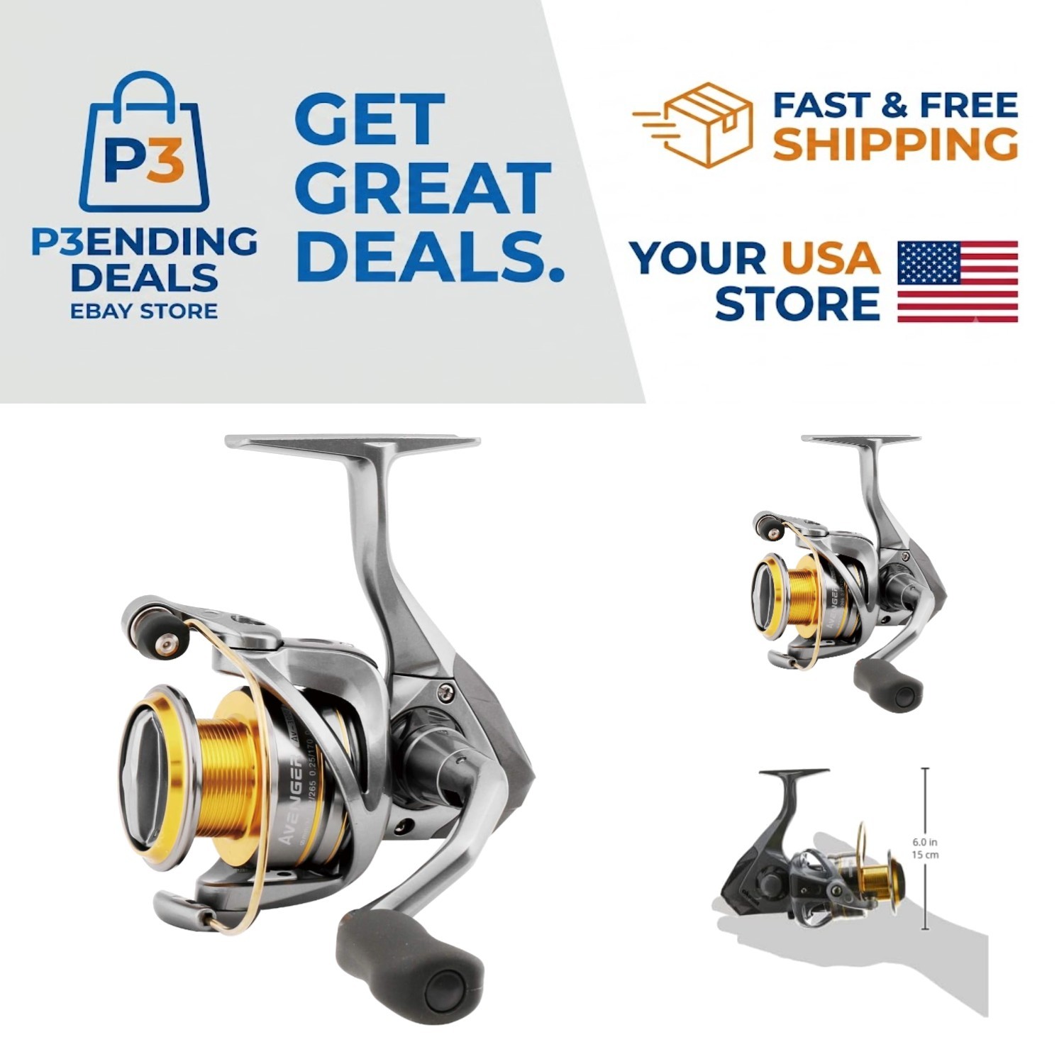 Avenger New Gen 7 Ball Bearing Fishing Reel – Max Drag 22lbs Efficient Retrieve