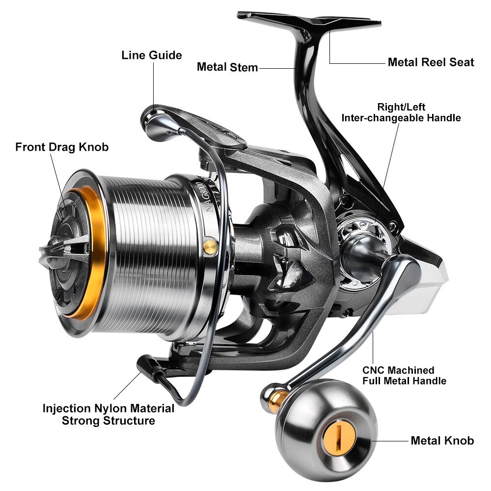 Far Throw Fishing Reel Metal Tripod 18KG Drag Boat Fishing Lure Spinning Wheel