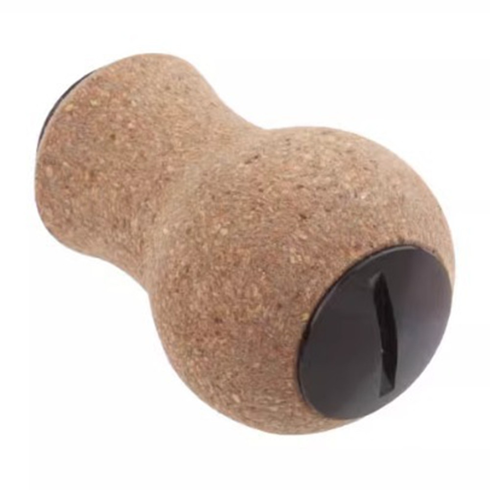 Gourd Shape Design Fishing Reel Handle Knob Soft Rubber Cork Wood for DAIWA