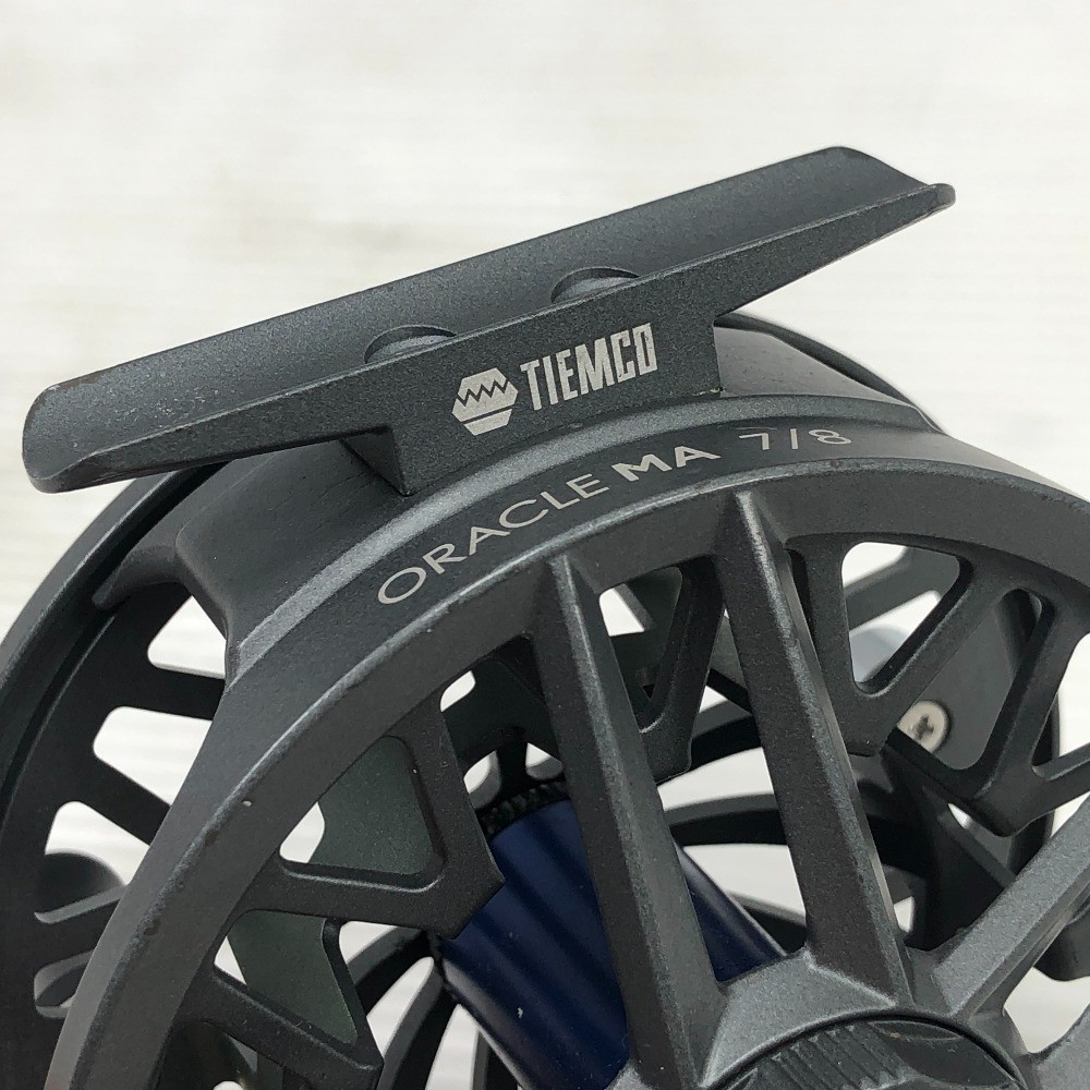 TIEMCO Oracle MA Fly Reel 7/8 Iron Gray Used, Slight Scratches/Dirt