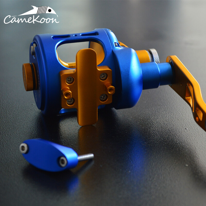 CAMEKOON Conventional Saltwater Smooth Lever Drag Reel Aluminum Trolling Fishing