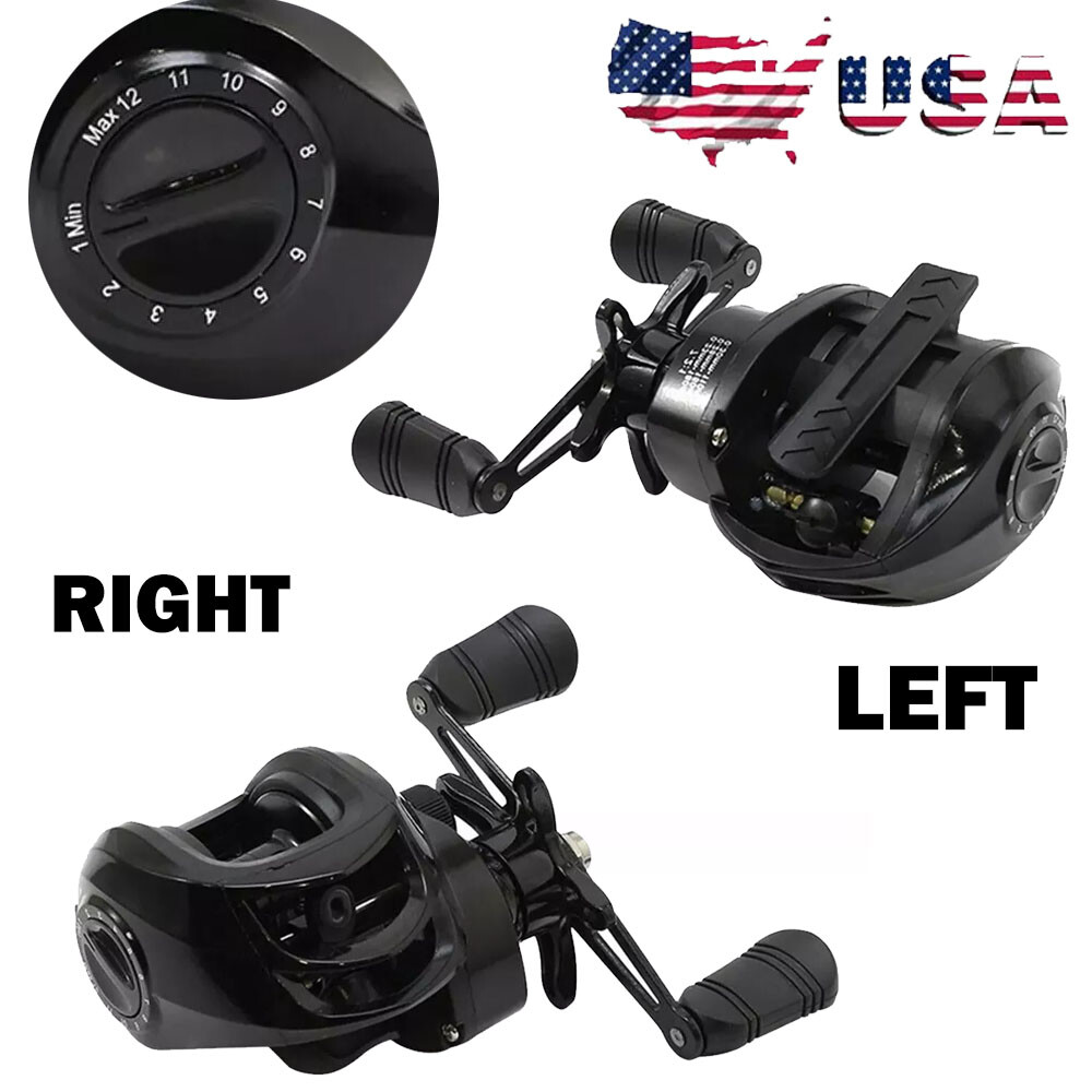 Fishing Baitcasting Reel 18+1BB 7.2:1 Gear Ratio Salt/Freshwater R/L Handle NEW