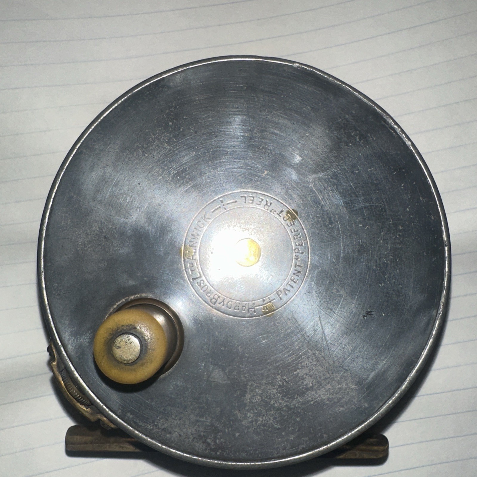 Rare Vintage Hardy 4 Inch Wide 1912 RHW Salmon Perfect Fly Reel No ball Bearings