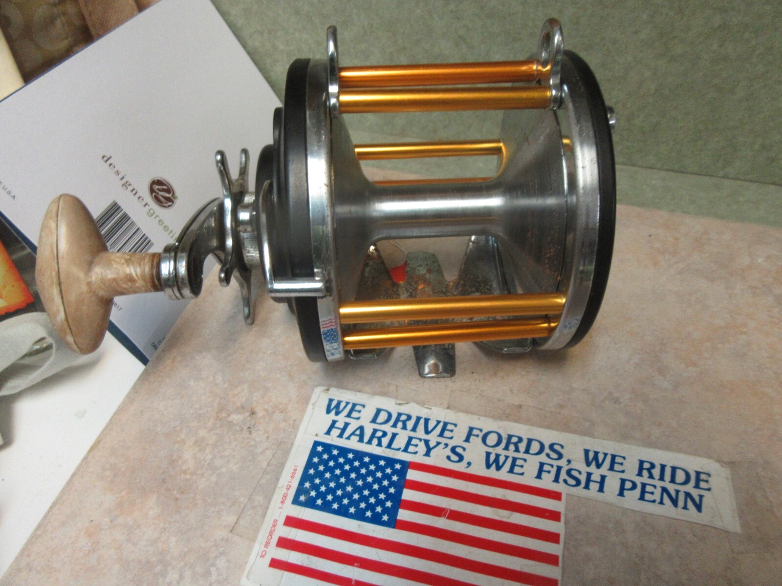 2358-A Ocean City 6061 6/0 Golden Girl Lgr. Game Bottom or Trolling Reel