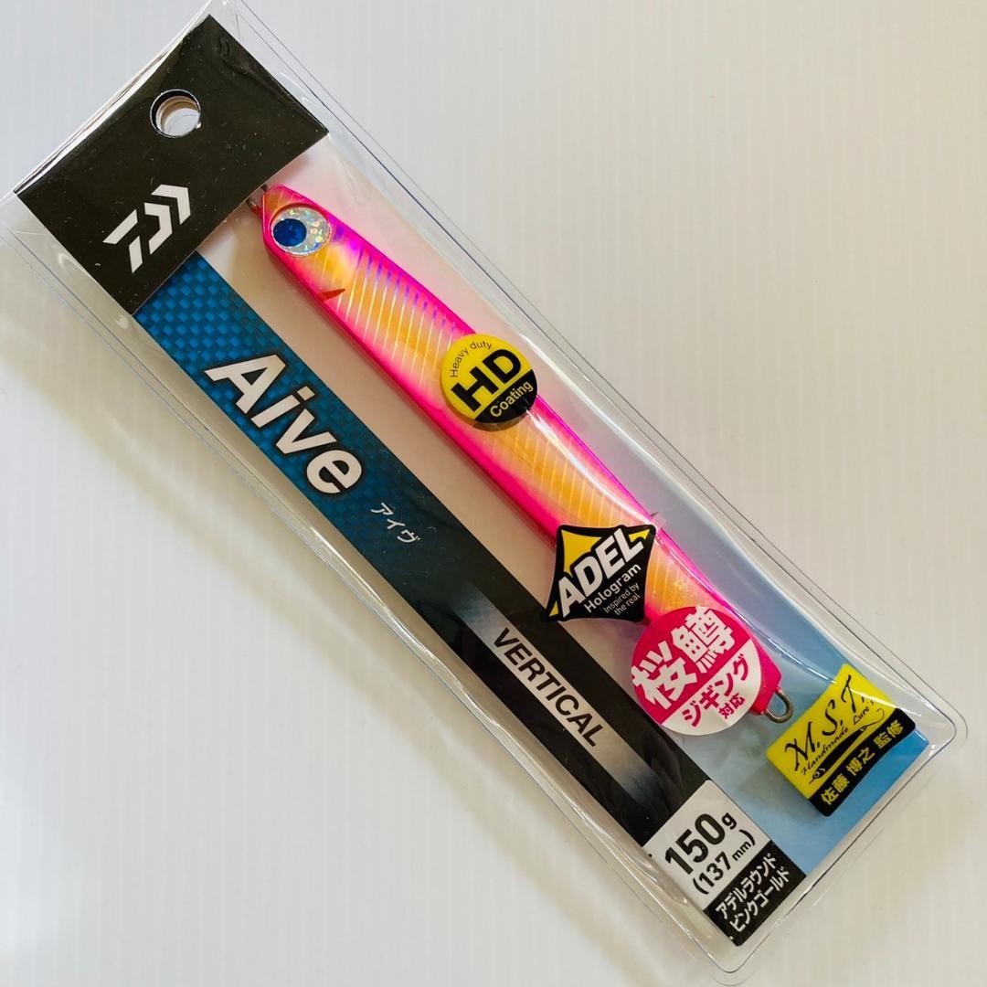 DAIWA Aive Vertical 150g Adel Round Pink Gold Metal Jig