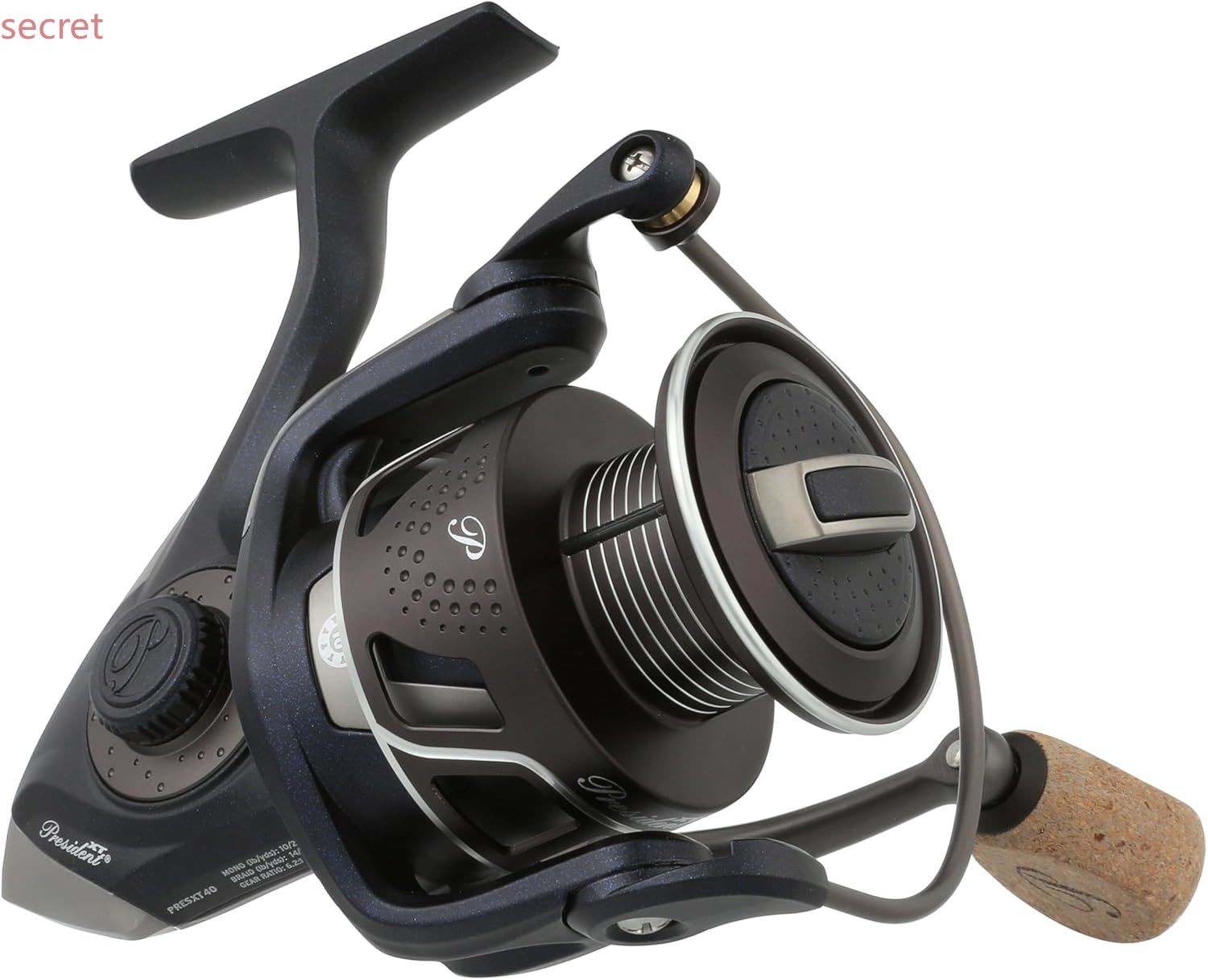 Pflueger President XT Spinning Fishing Reel, 40 – Box, Black