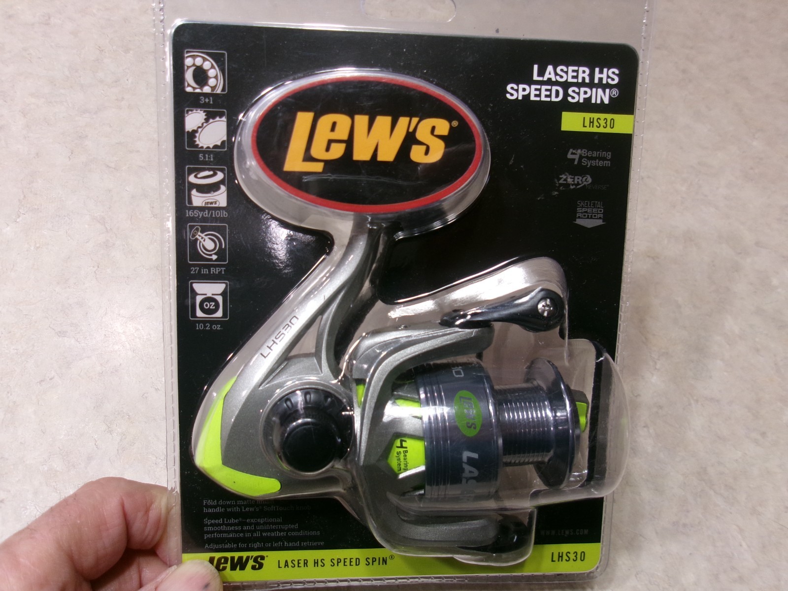 Lew’s LHS30 Laser HS Speed Spin Spinning Reel