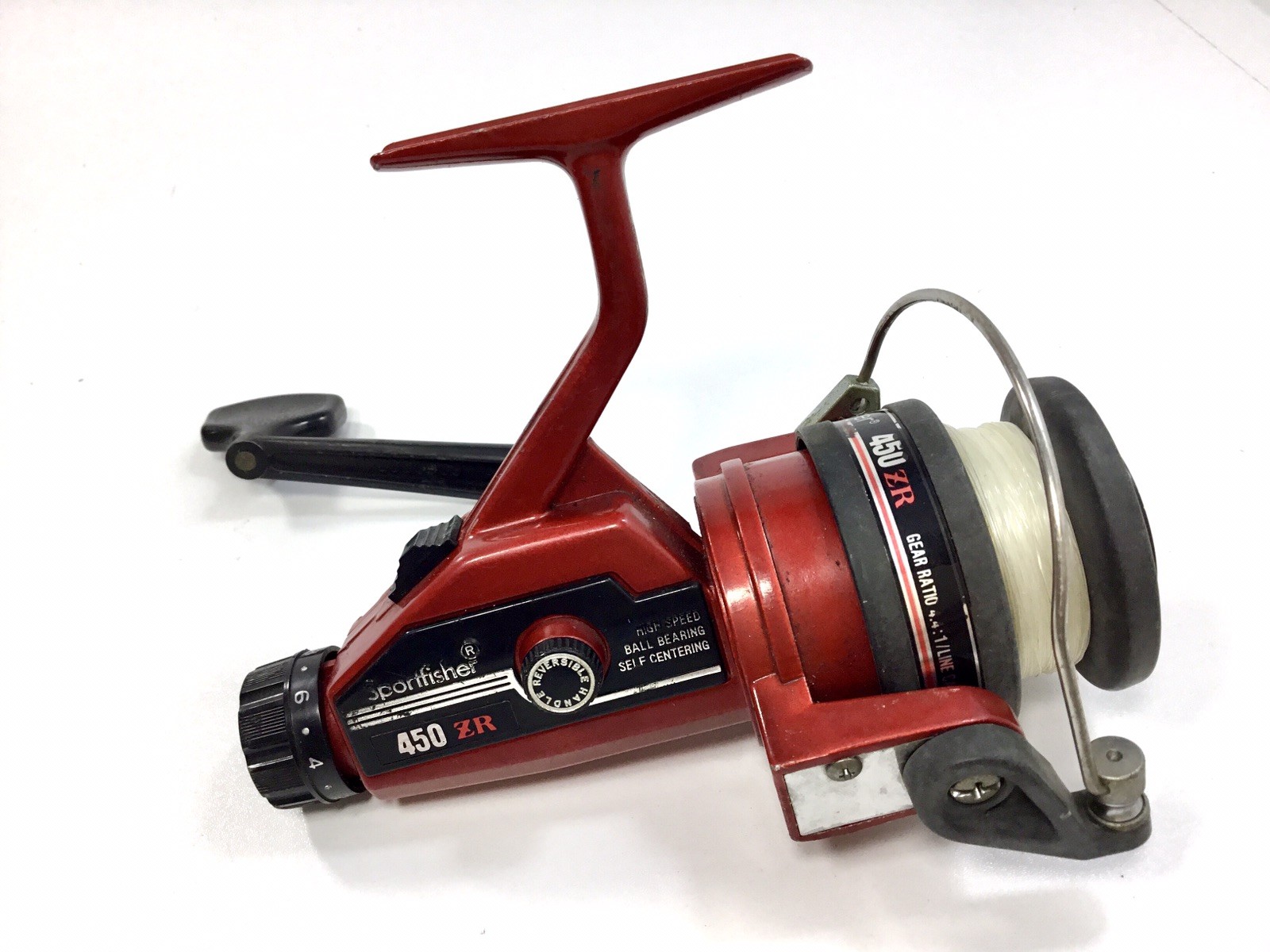 Vintage Sportfisher 450 ZR Spinning Fishing Reel Korea Red