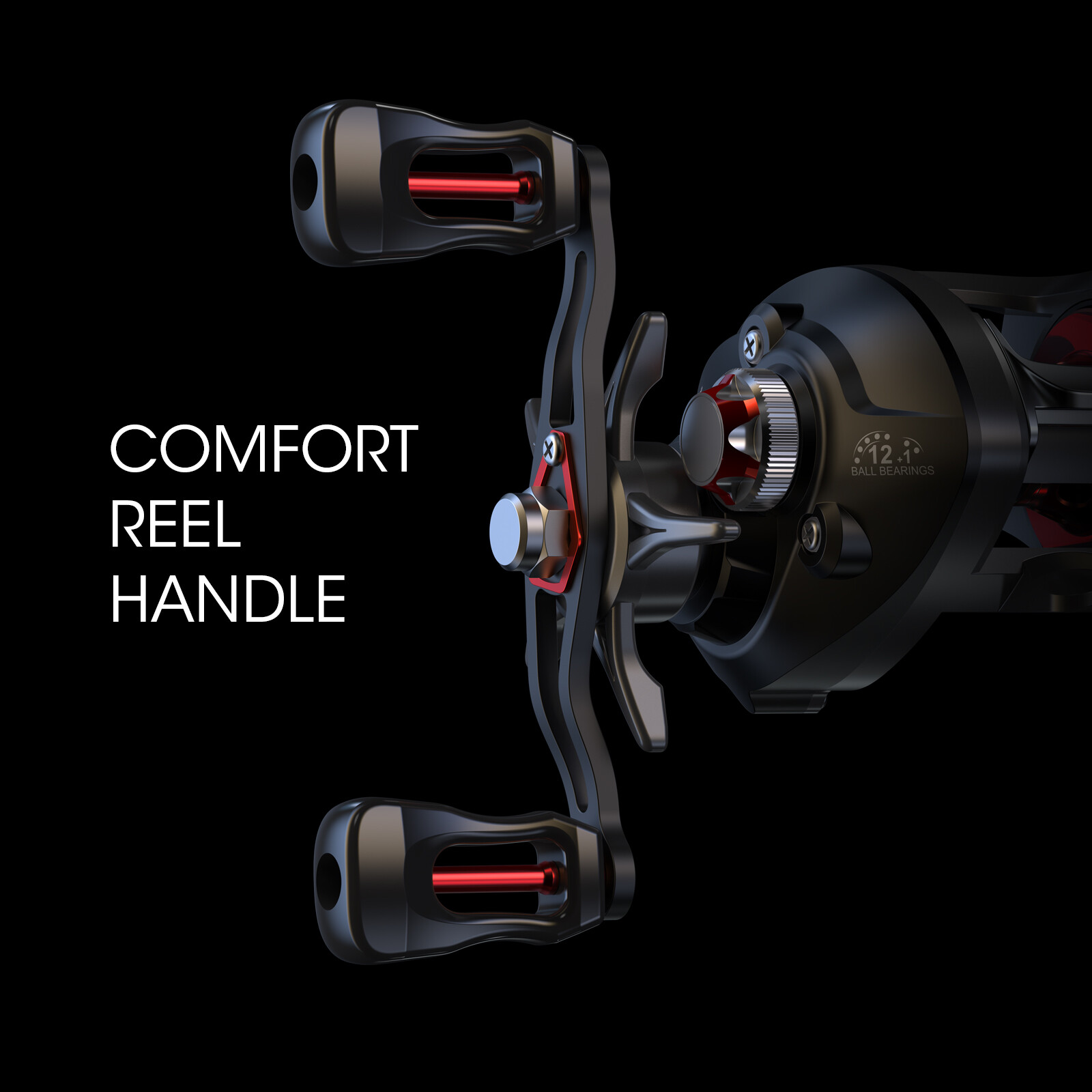 Lixada 12+1 BB Baitcasting Reel Right Hand W/ Magnetic Brake System For Fishing