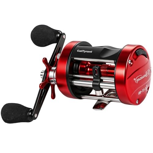 CatTyrant Round Baitcasting Reel Centrifugal Brake, 4000-Right Handed