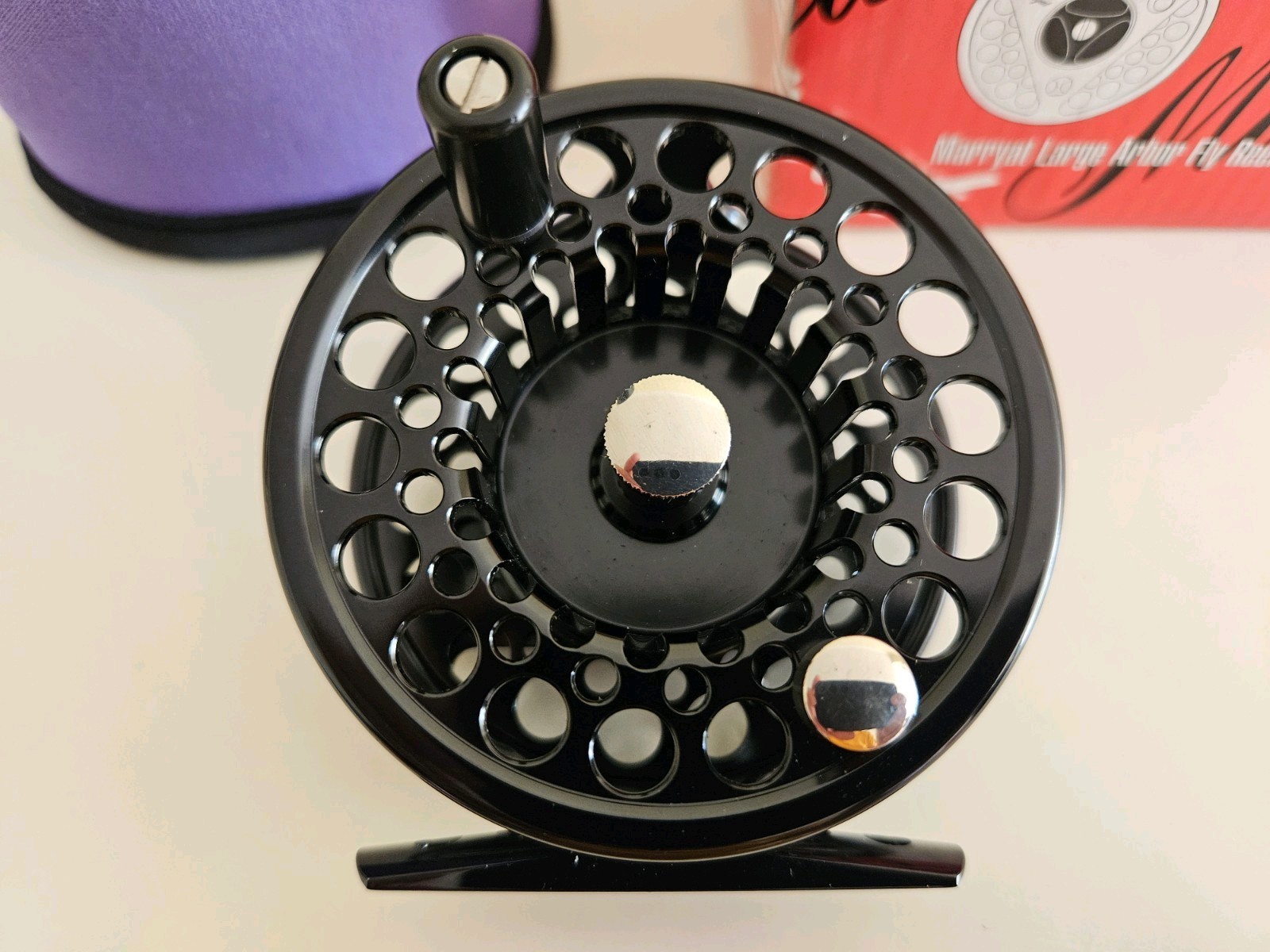 Marryat M-2 Large Arbour fly reel (complete with box and neoprene pouch)