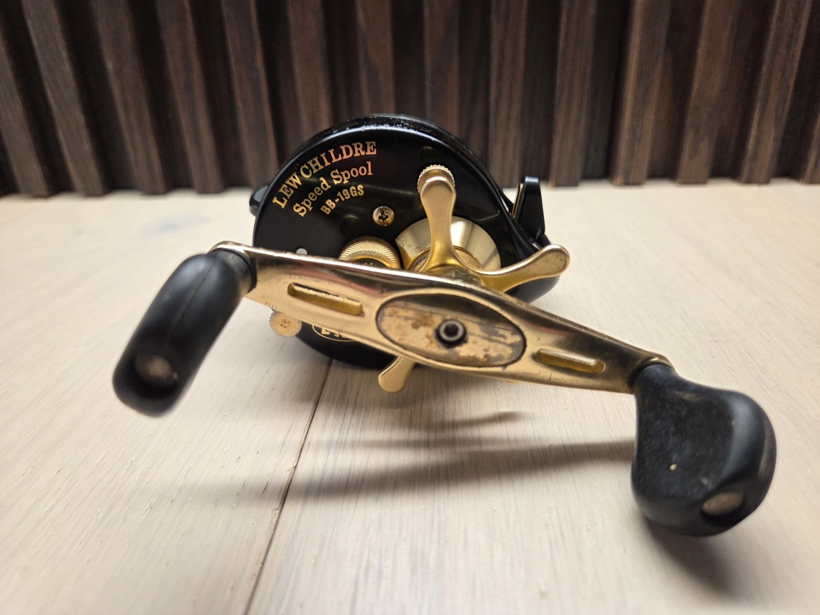 Lew Childre Speed Spool BB-19GS Gold Series Baitcasting Fishing Reel Japan
