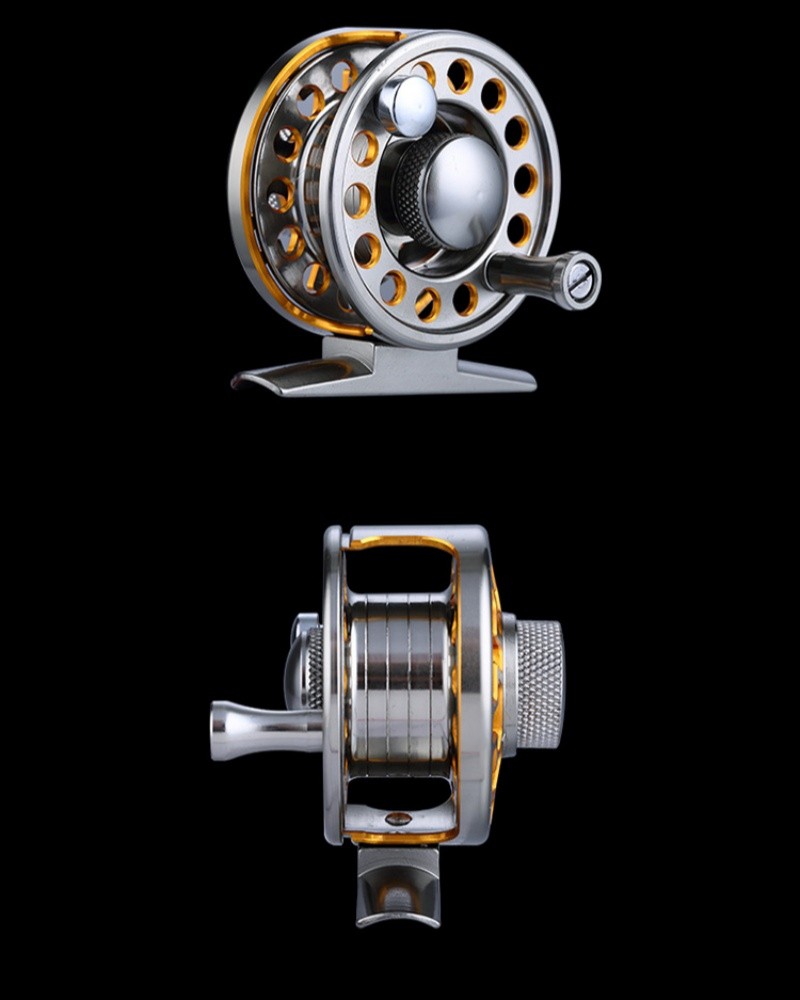 1Pcs Aluminum Alloy Fly Fishing Reel Ice Fishing Raft Fishing with Drag