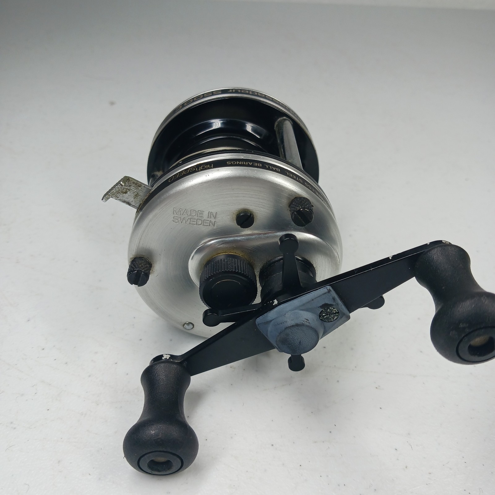 Vintage Abu Garcia ambassadeur 5500 C Silver Fishing Baitcaster Reel Sweden Rt