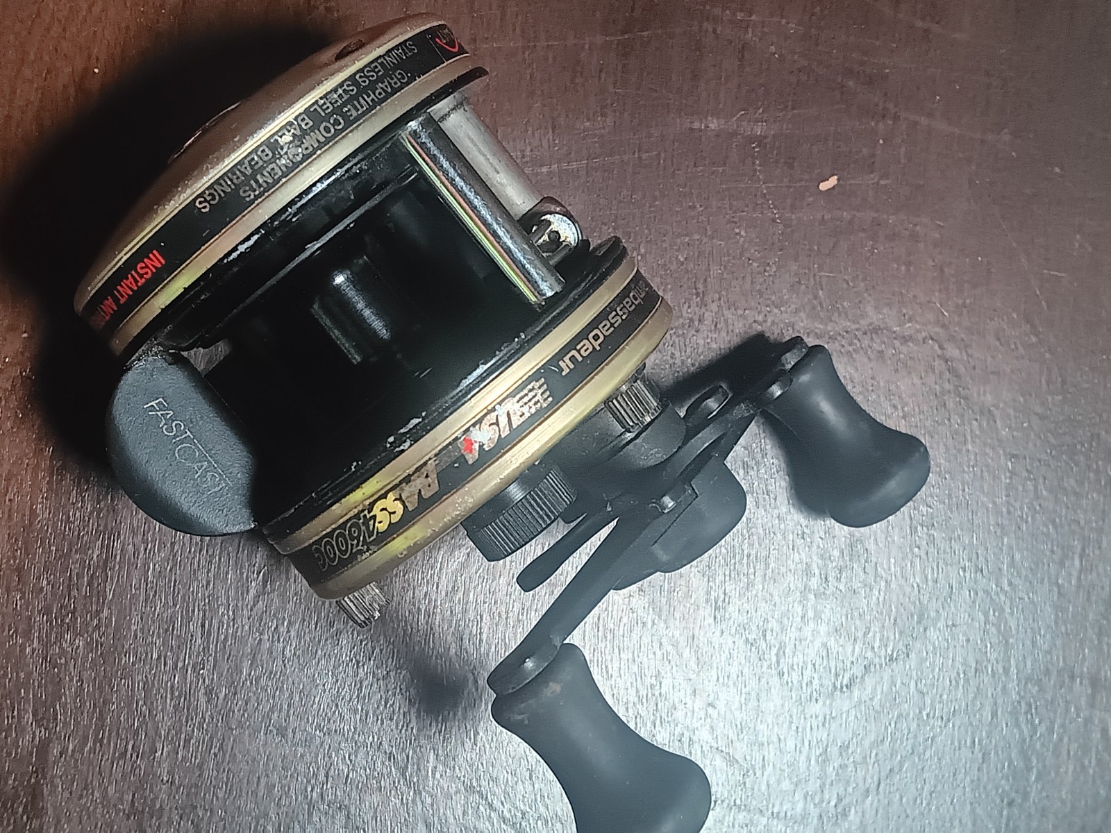Abu Garcia Ambassadeur Bass 4600C Fishing Reel Sweden Gold