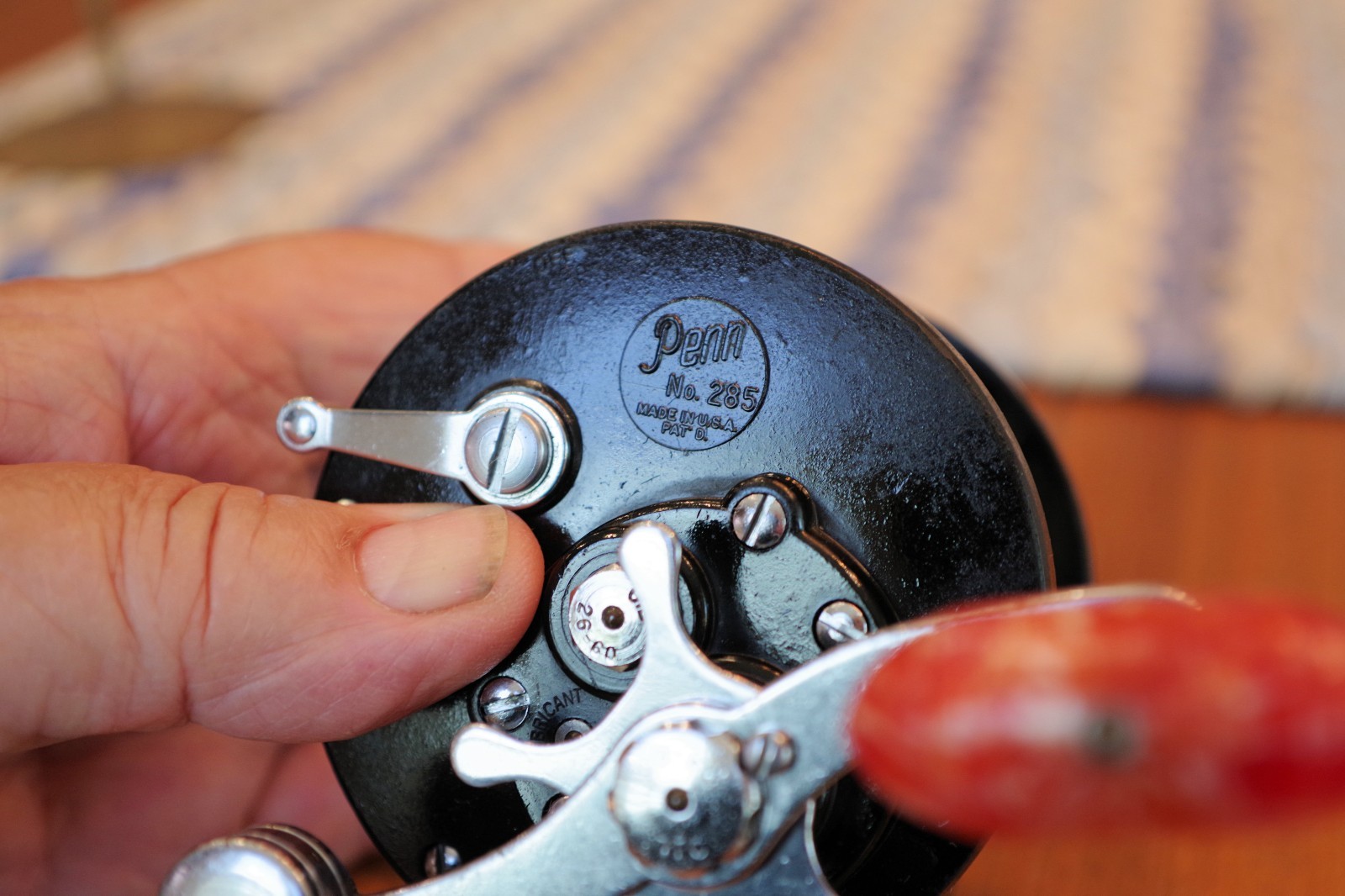 VINTAGE…..PENN 285 CONVENTIONAL REEL…..NEAR MINT….SERVICED….NEW DRAG….