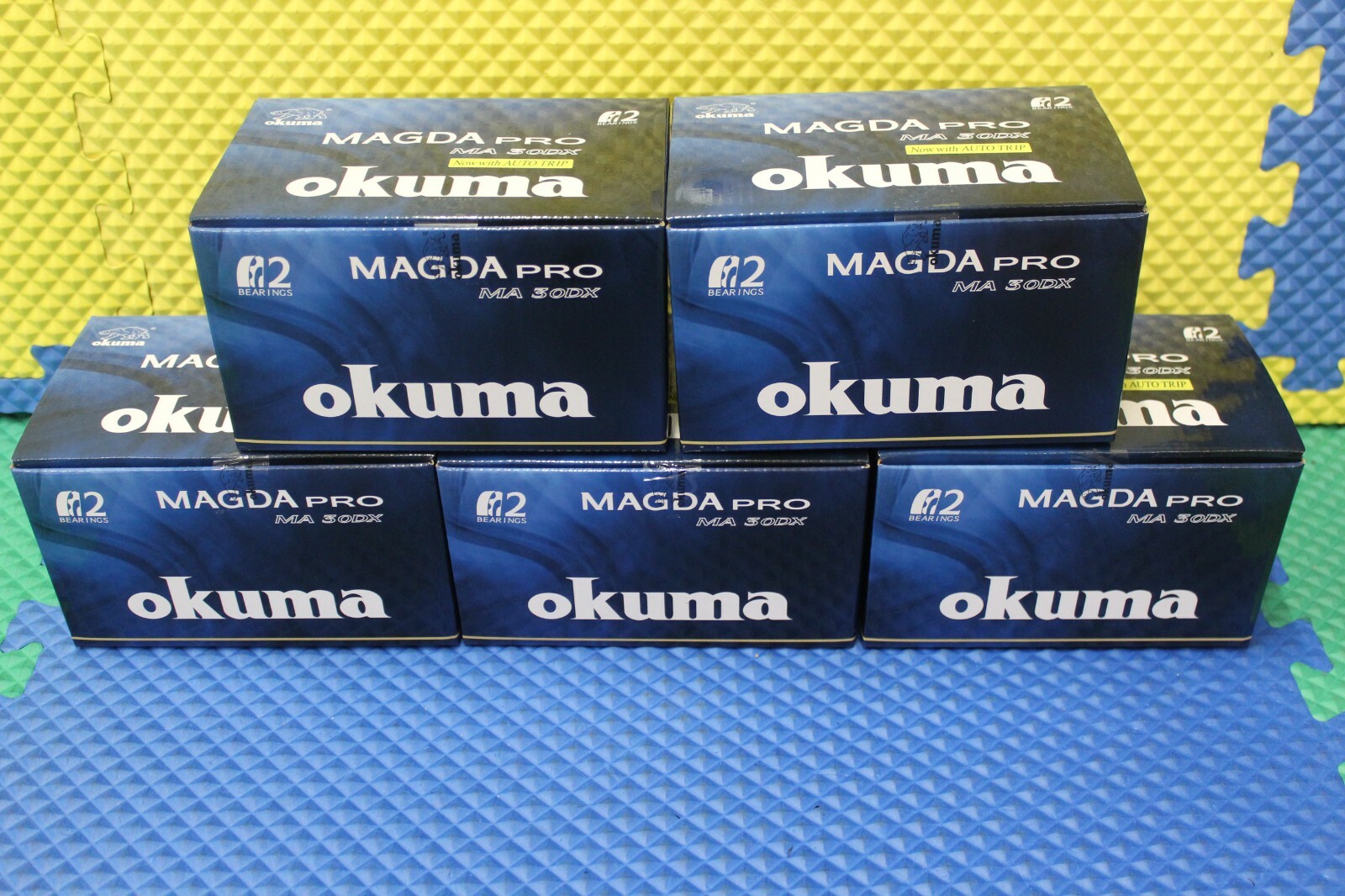 Okuma Magda Pro 2BB Line Counter Trolling Reels With Auto Trip MA 30DX 5-Pack