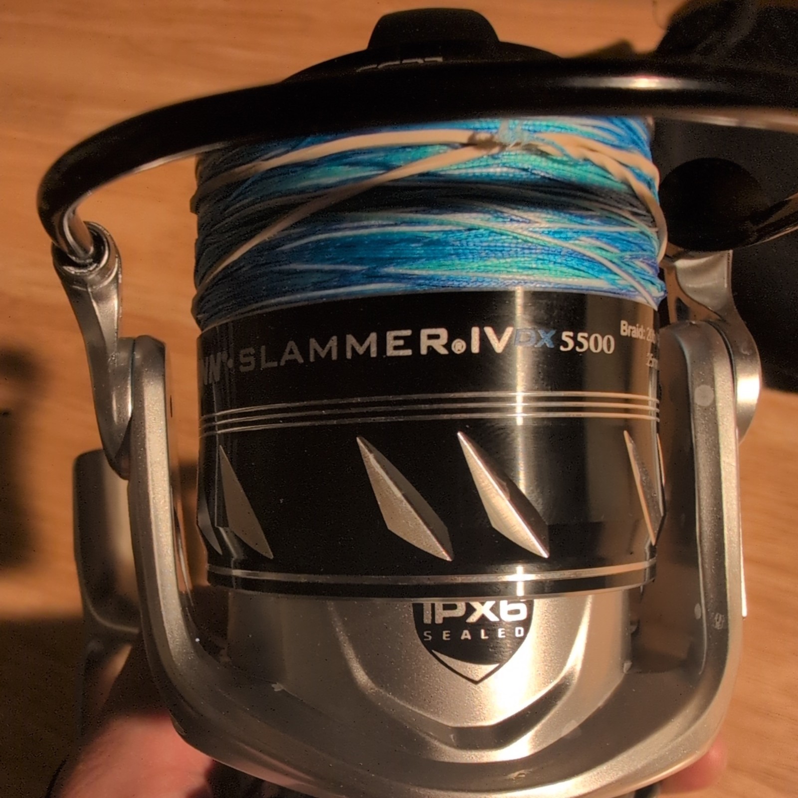 BRAND NEW with NEW 40lb suffix 832PENN SLAMMER IV 5500DX Spinning Fishing Reel