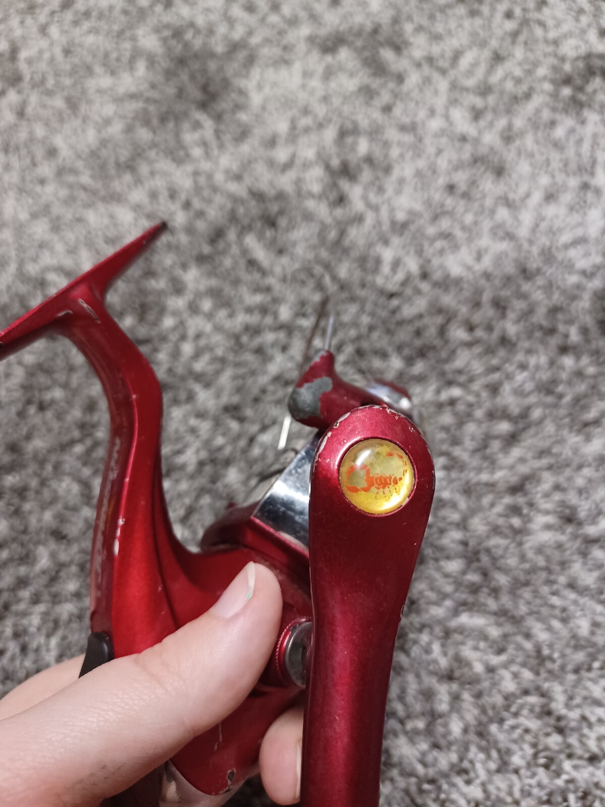 Vintage Red Scorpion Fishing Reel Dual Bearing Drive