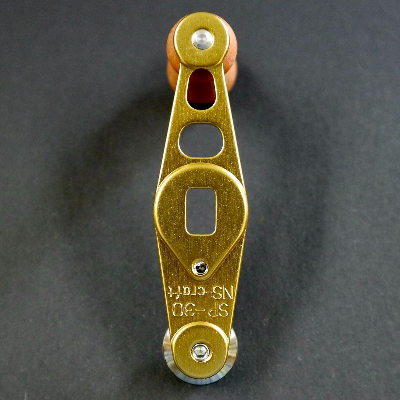 NS Craft Reel Handle for Abu Garcia Isuzu BC420 BC421 Titanium Gold 30mm Used