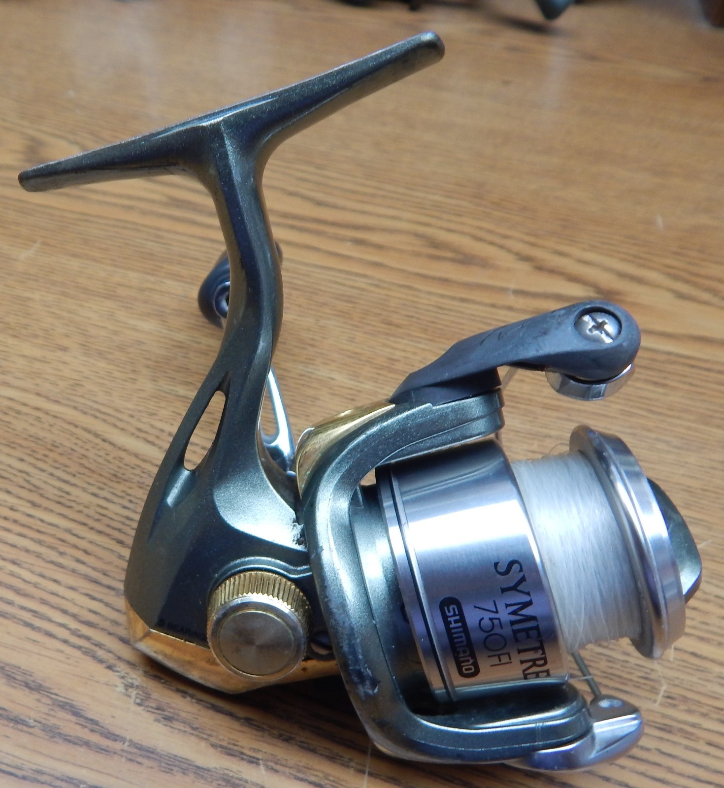 SHIMANO SYMETRE 750FI SPINNING REEL USED WORKS GOOD NO BOX LQQK