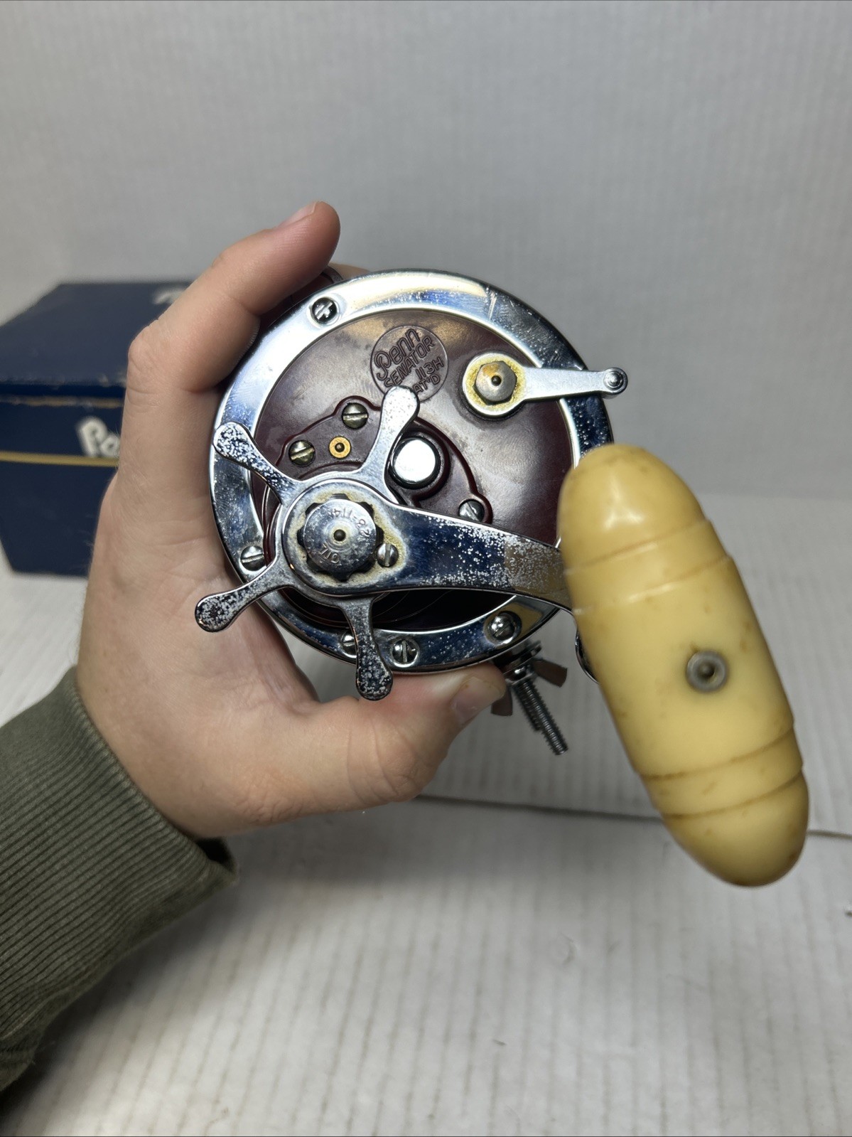 Vintage PENN Senator 113H 4/0 Special Saltwater Fishing Reel with Box
