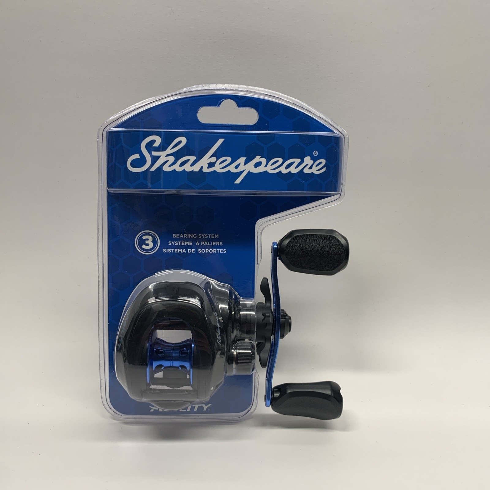 Shakespear Agility Reel, Bait Casting 6.4:1, 3 Bearing Black/Blue Right-Hand