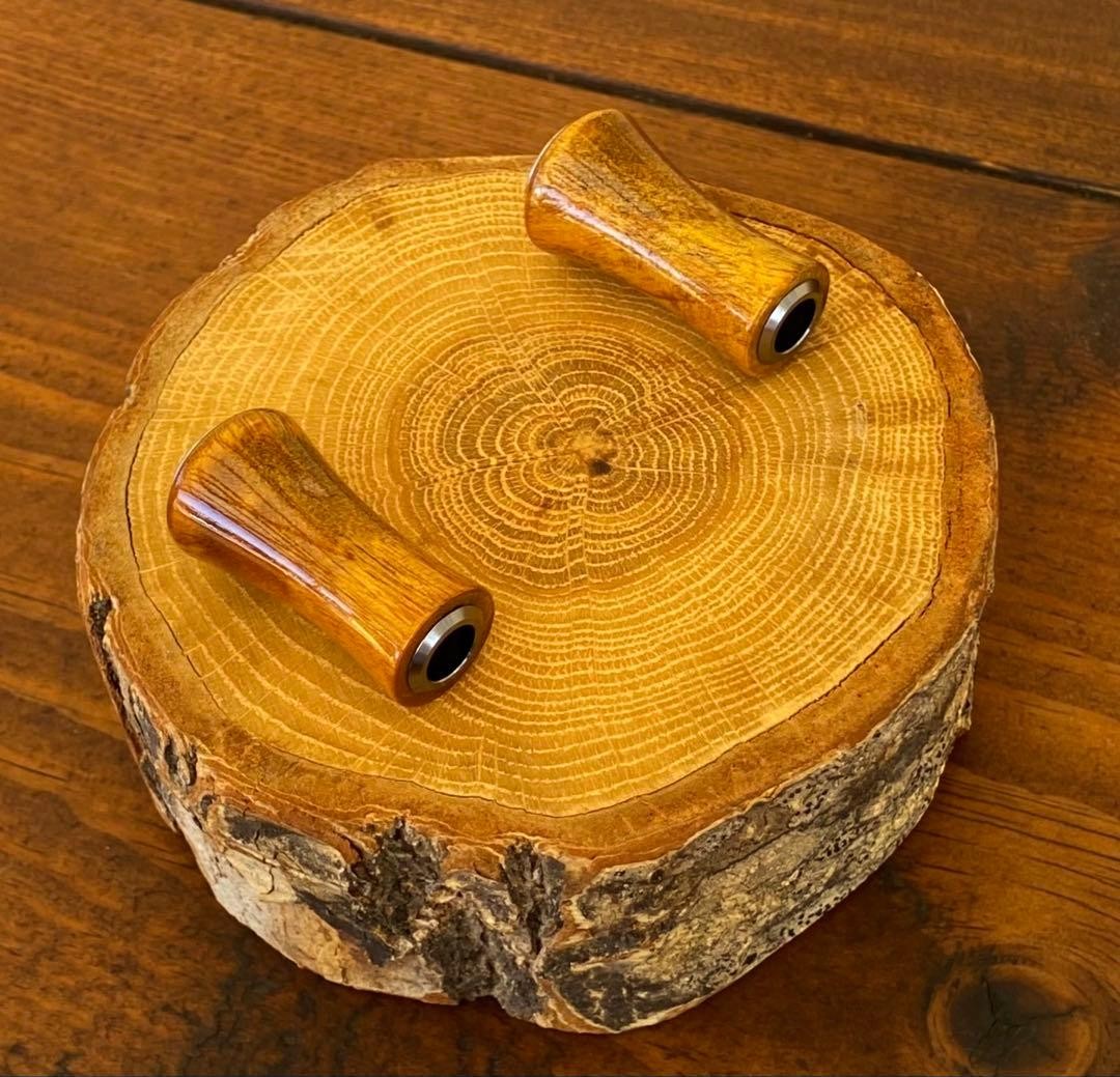 Poor Condition Wood Knob Handle Knob Golden Camphor Root Guetal Daiwa S For A