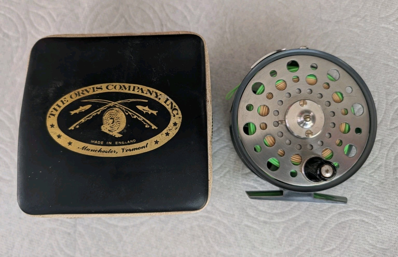 Vintage Orvis Battenkill 3.25″ Lightweight Fly Fishing Reel In Case England NM!!