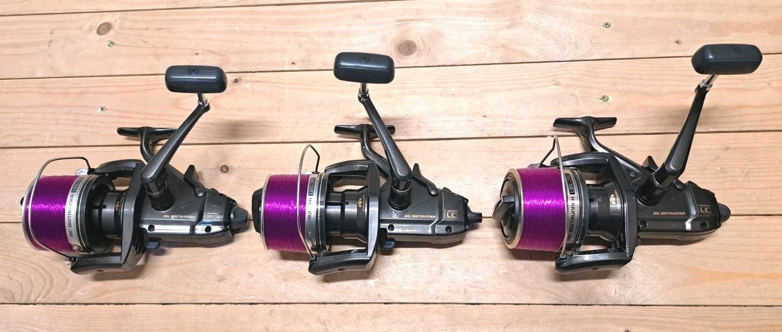 3 × Shimano Big Baitrunner LC Longcast LongCast Freewheel Reels Reel Carp