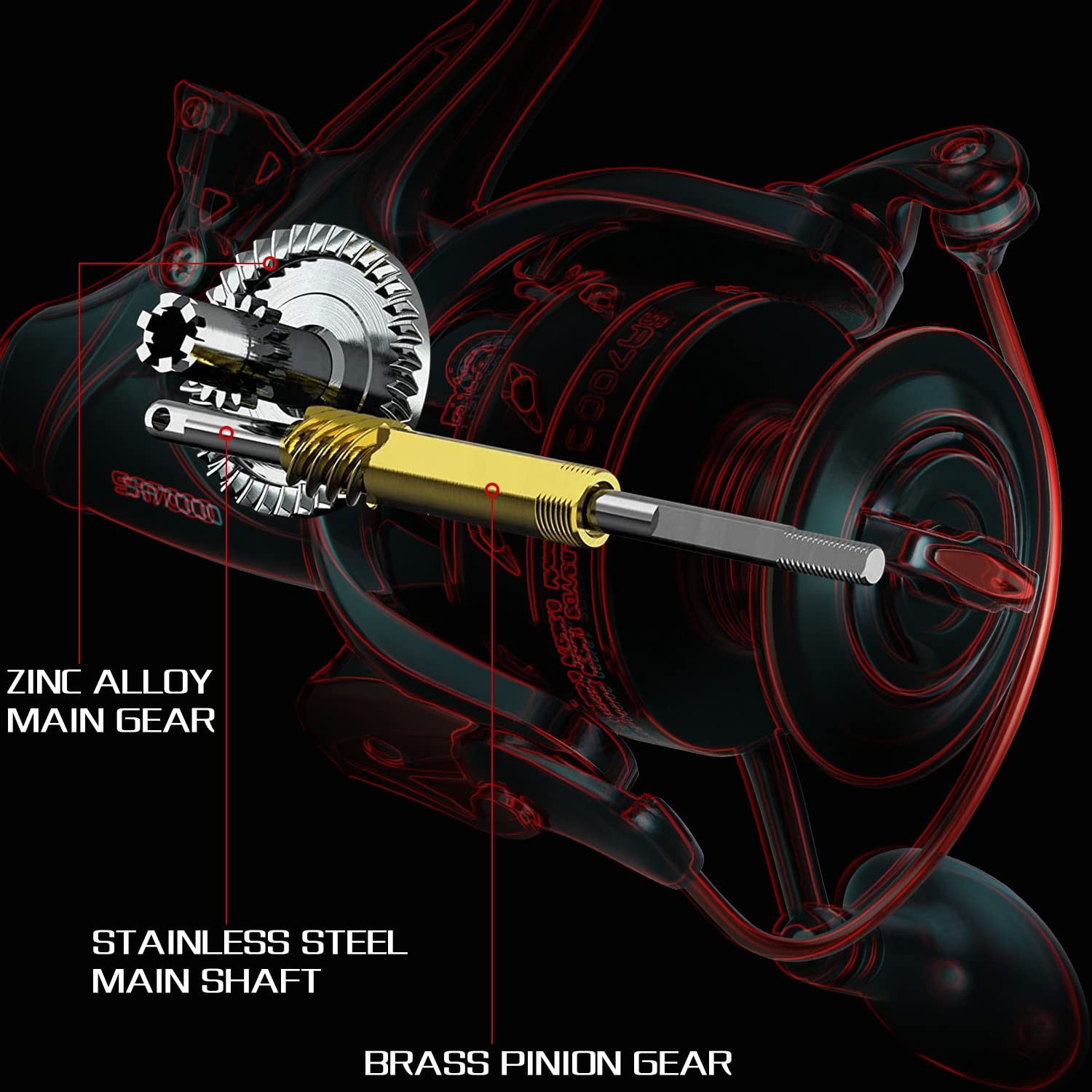 Sougayilang Carp Spinning Reel Carbon Fiber Drag for Fishing Action Bait Feed…