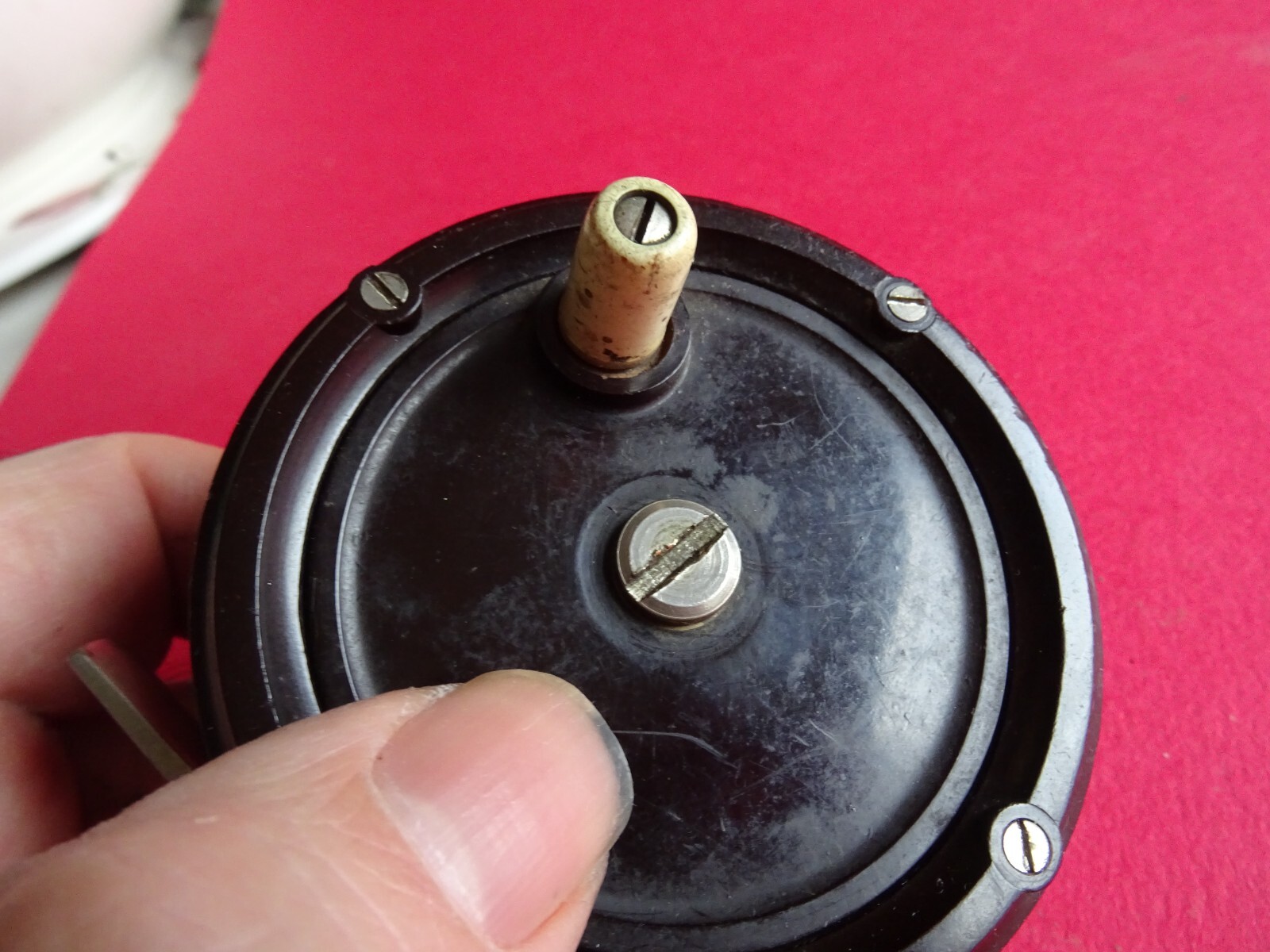 A GOOD VINTAGE 3″ ALLCOCK AERIALITE TROUT FLY FISHING FISHING REEL +AGATE GUARD