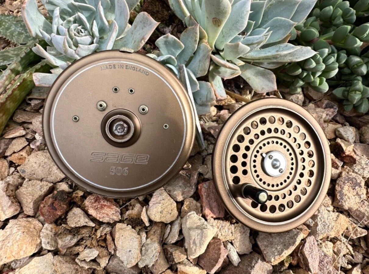Sage 506 Fly Reel, Extra Spool & Suede/Serpa Case-Bronze *RARE