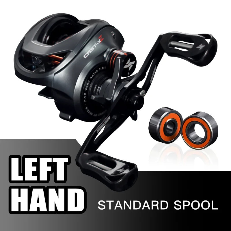 Cast-X2 Baitcasting Reel 7.3:1 High Speed Gear Ratio Drag 8.5KG Aluminum Carbon