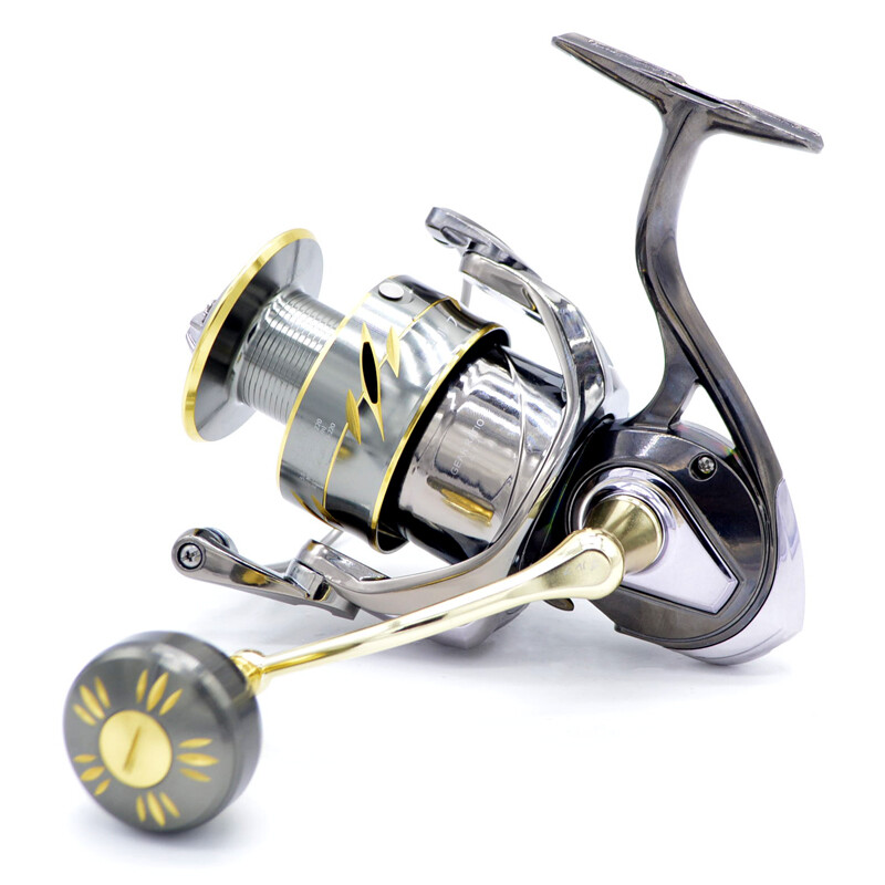 Size 1000-6000 Spinning Reel Lightweight Aluminum Body & Spool Saltwater Fishing