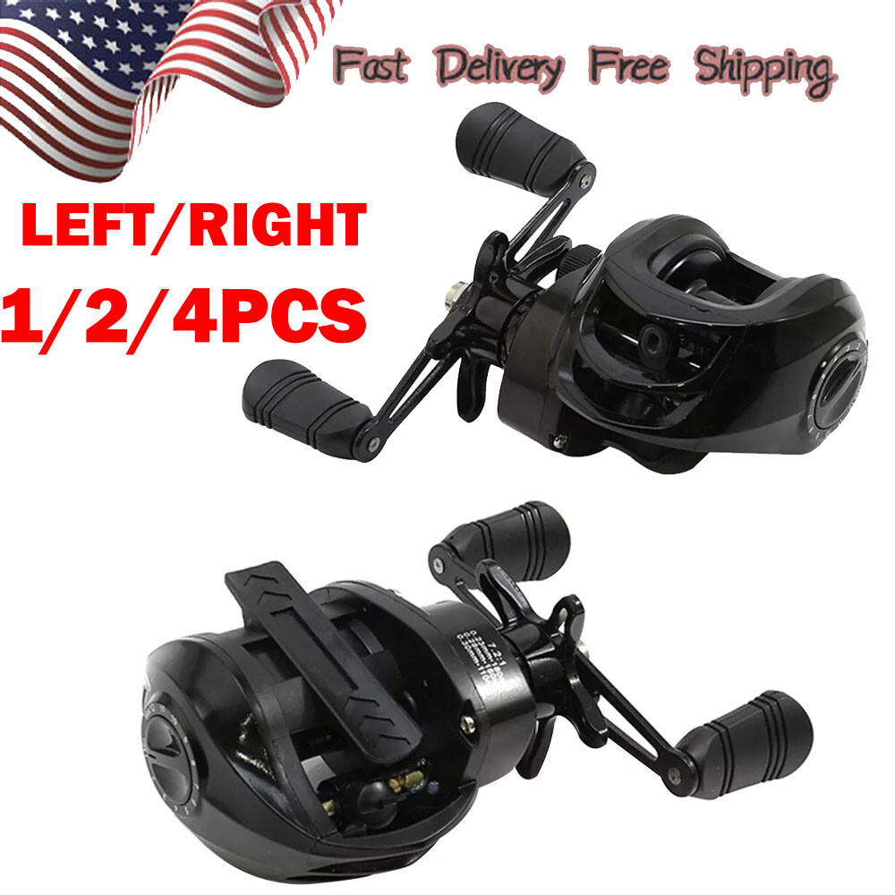 1/2/4x Fishing Baitcasting Reel 18+1BB 7.2:1 Gear Ratio Salt/Freshwater L/R US