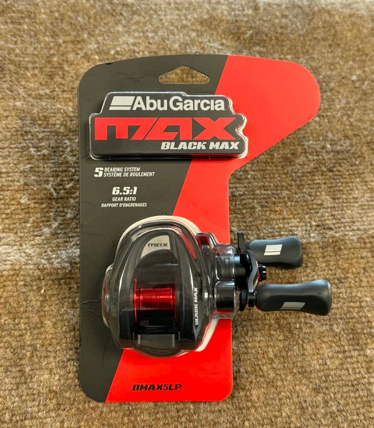 Abu Garcia Max Black Max BMAX5LP – 5 Bearing System 6.5:1 Ratio Fishing Reel