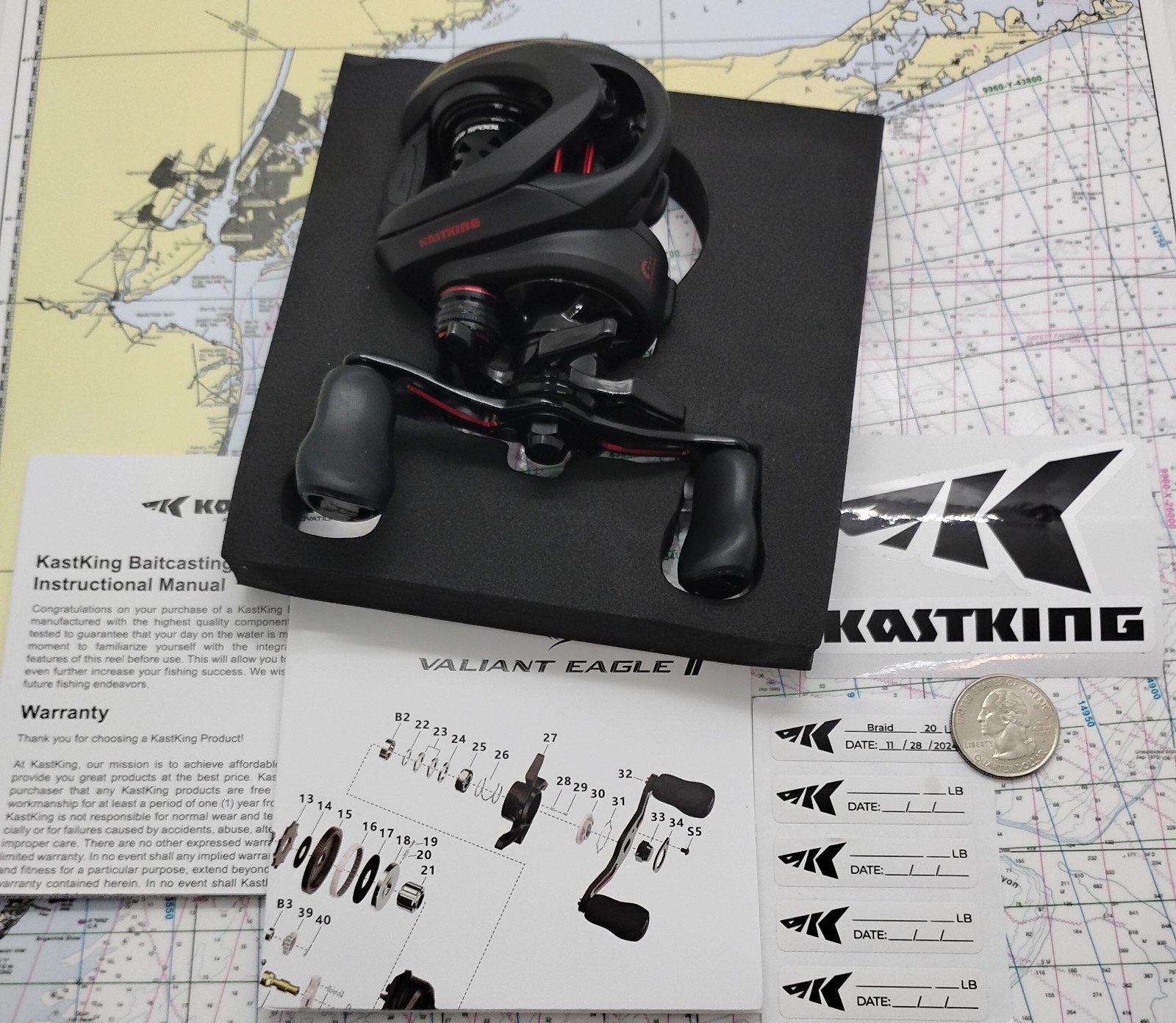 VALIANT EAGLE II BAIT FINESSE FISHING BAITCASTER REEL R/H *HERE’S-1-FOR YOU !!