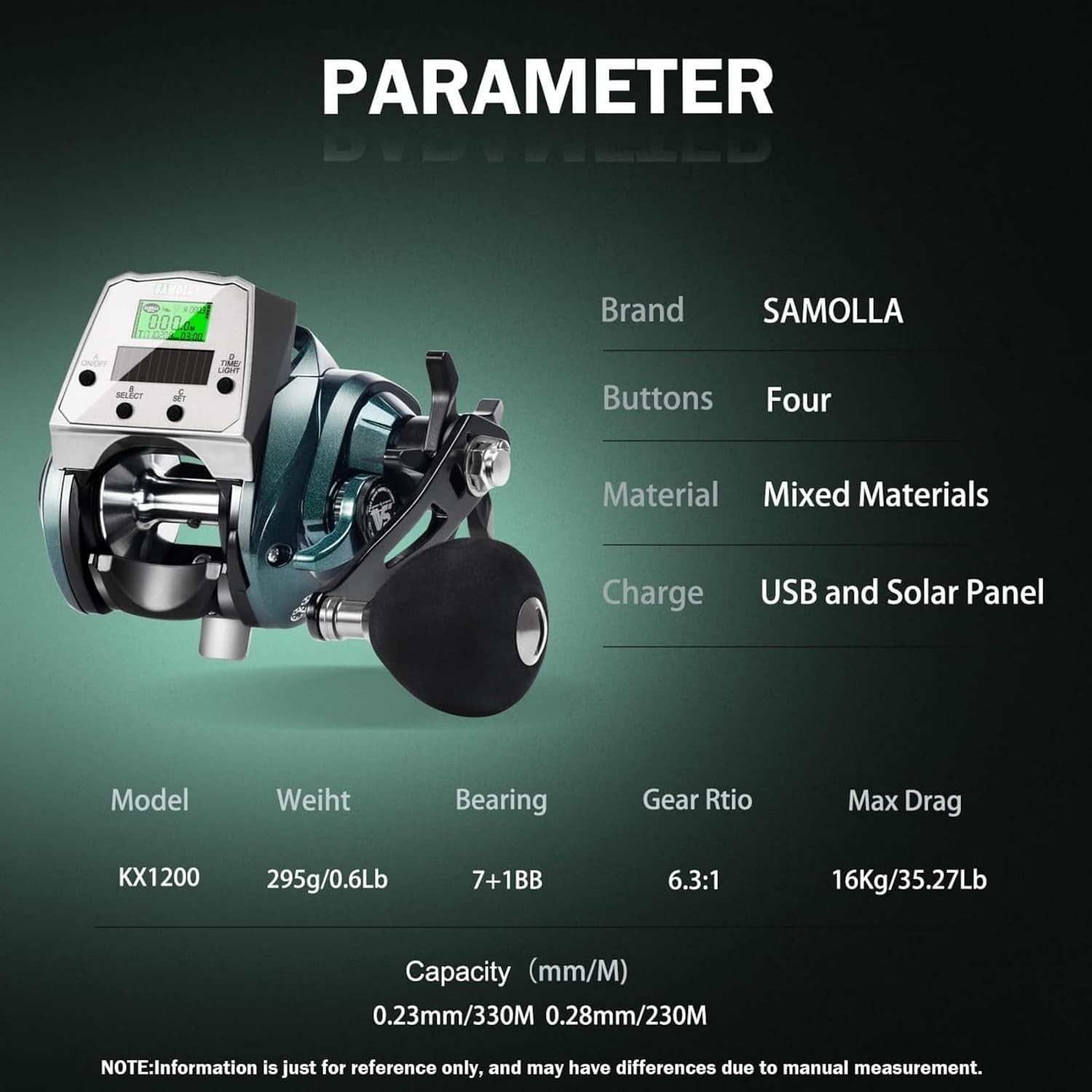 Ultralight Electric Baitcasting Reel with LCD Display & 6.3:1 Gear Ratio