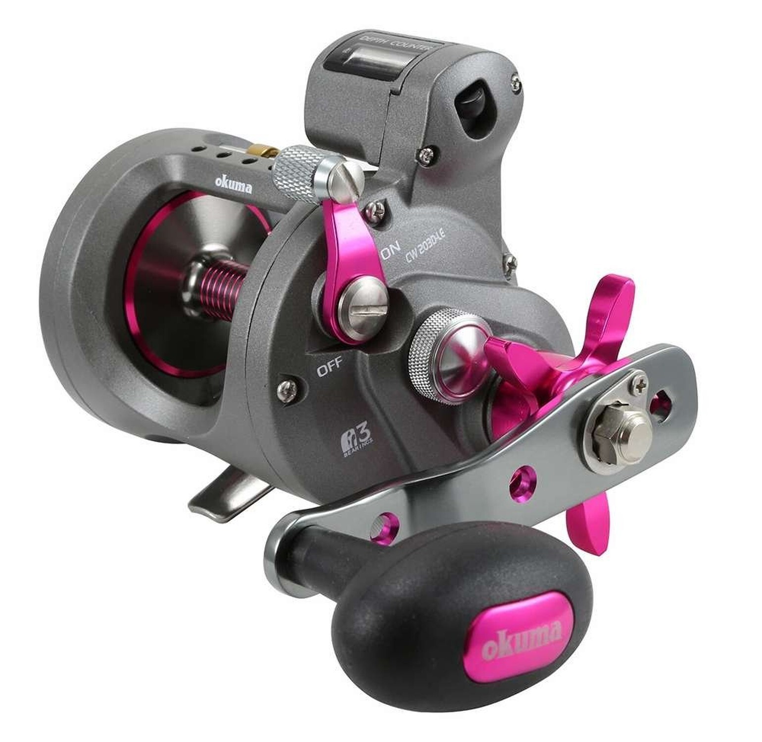 Okuma Coldwater Lightweight Graphite Round Trolling Reel Ladies Edition