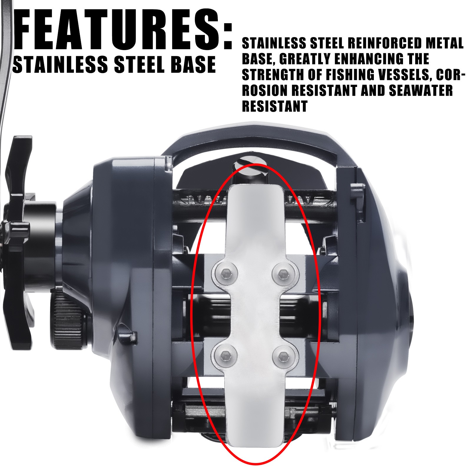 Sea Fishing Large Baitcasting Fishing Reel Saltwater Waterproof 15KG Drag Metal