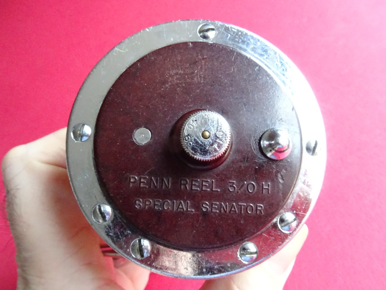 A GOOD USED VINTAGE PENN 112H SPECIAL SENATOR 3/0 MULTIPLIER REEL