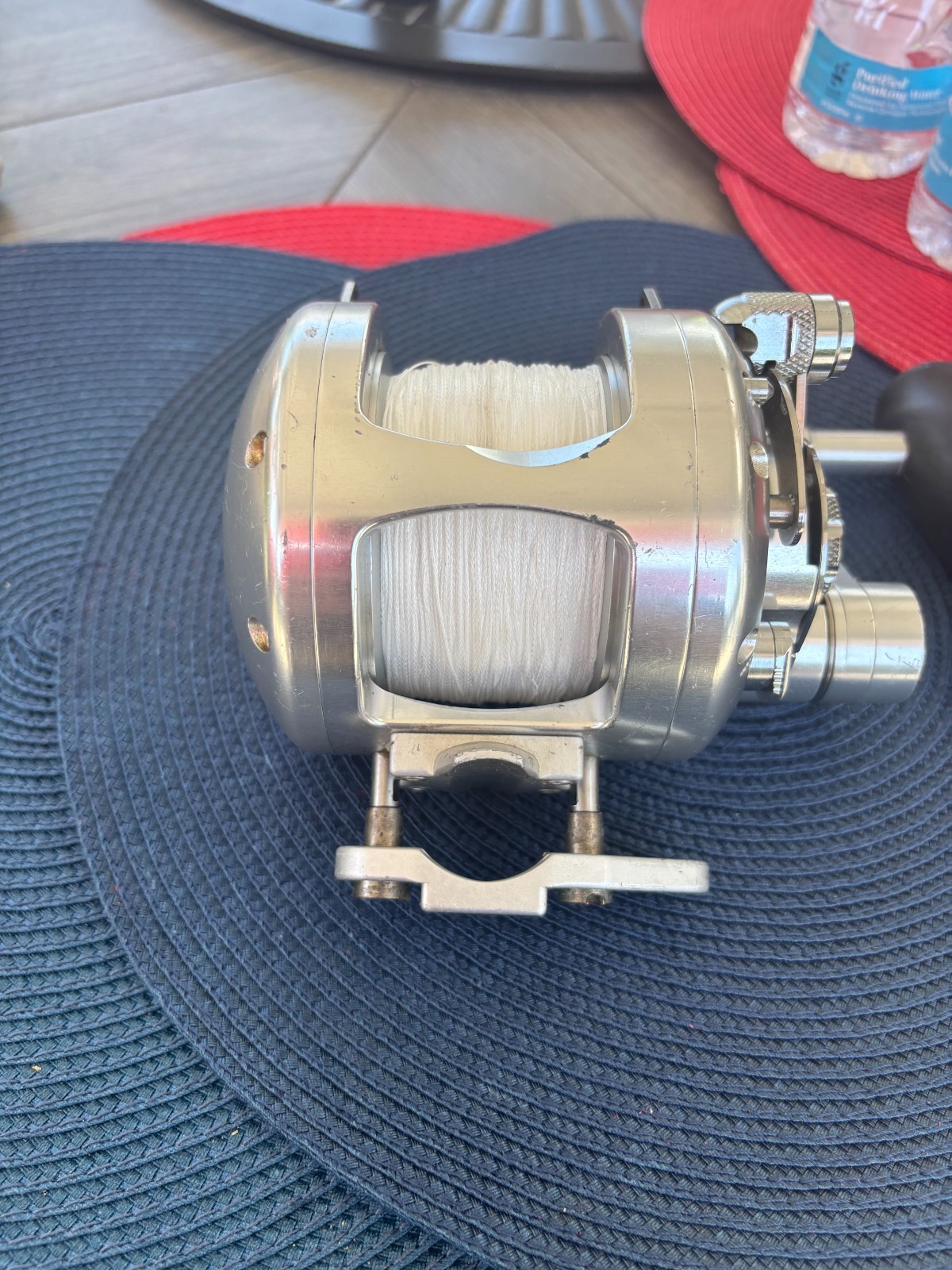 Avet EX 30/2 Two-Speed Lever Drag Fishing Reel, RH, SILVER WITH 100 LB BRAID