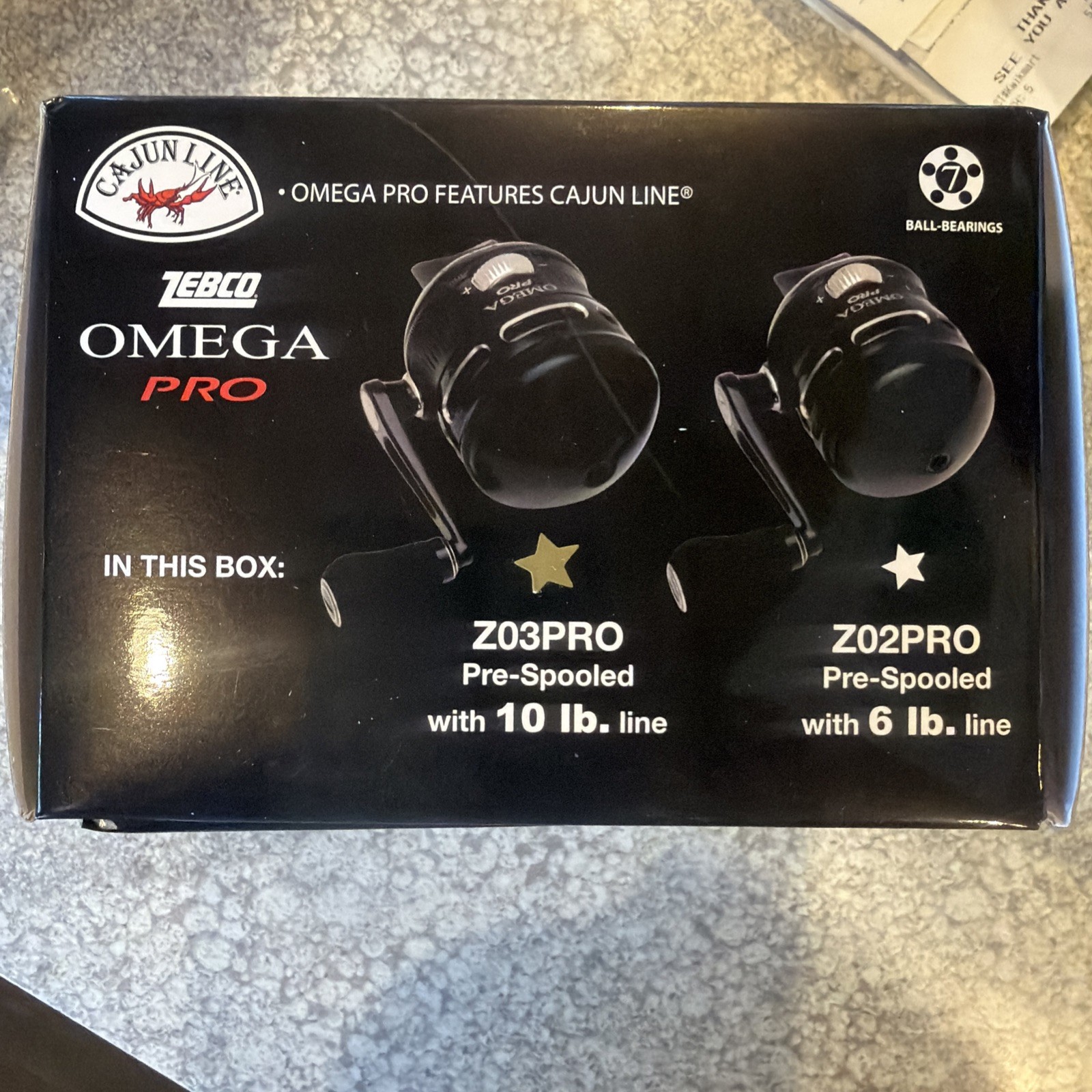 ZEBCO OMEGA PRO 3 Z03PRO 3.4:1 Preloaded With 10LB LINE 7 BEARING SPINCAST REEL