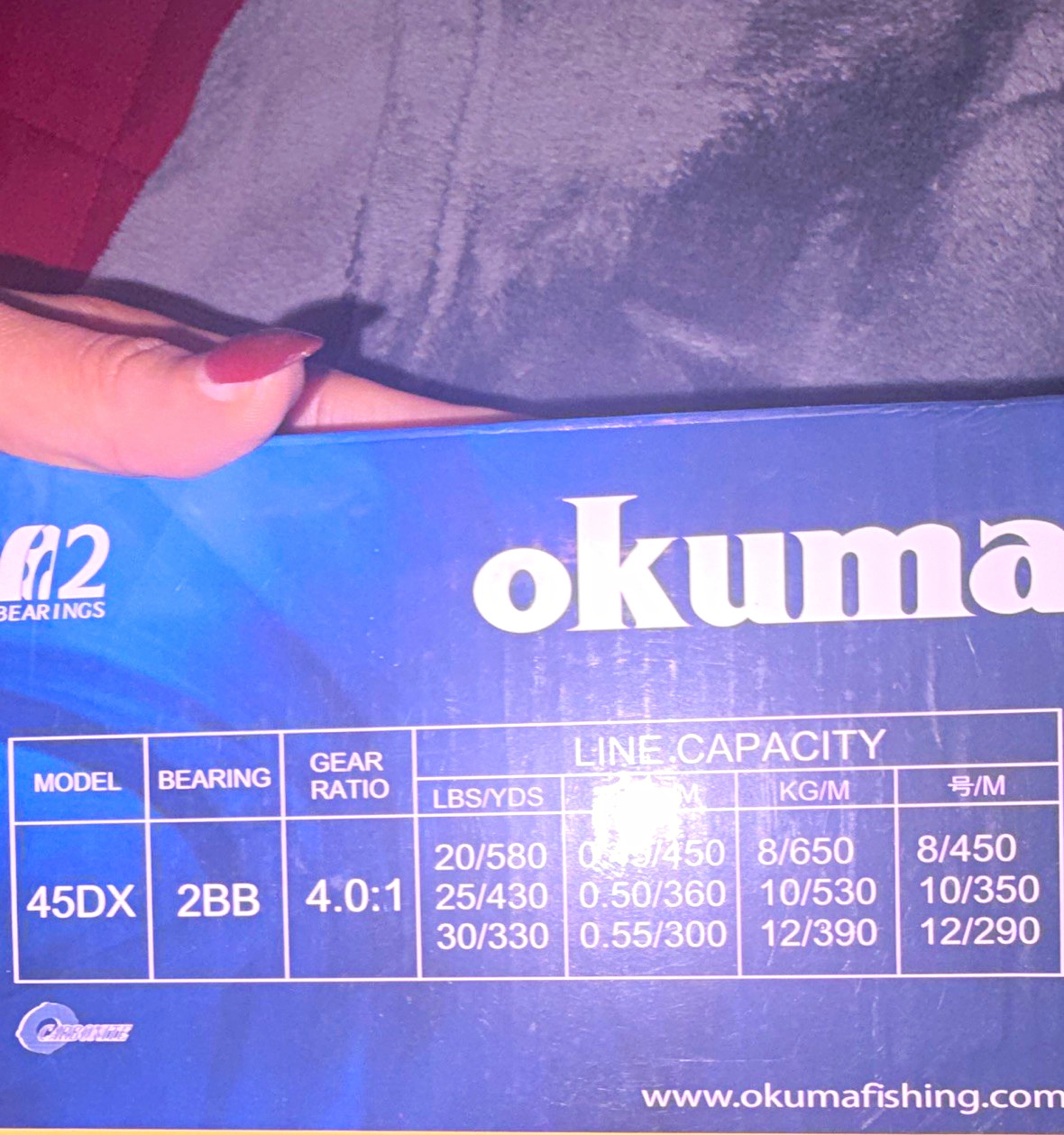 Okuma Magda Pro MA45DX Trolling Reel Size 45 4.0:1 2BB Levelwind Blue
