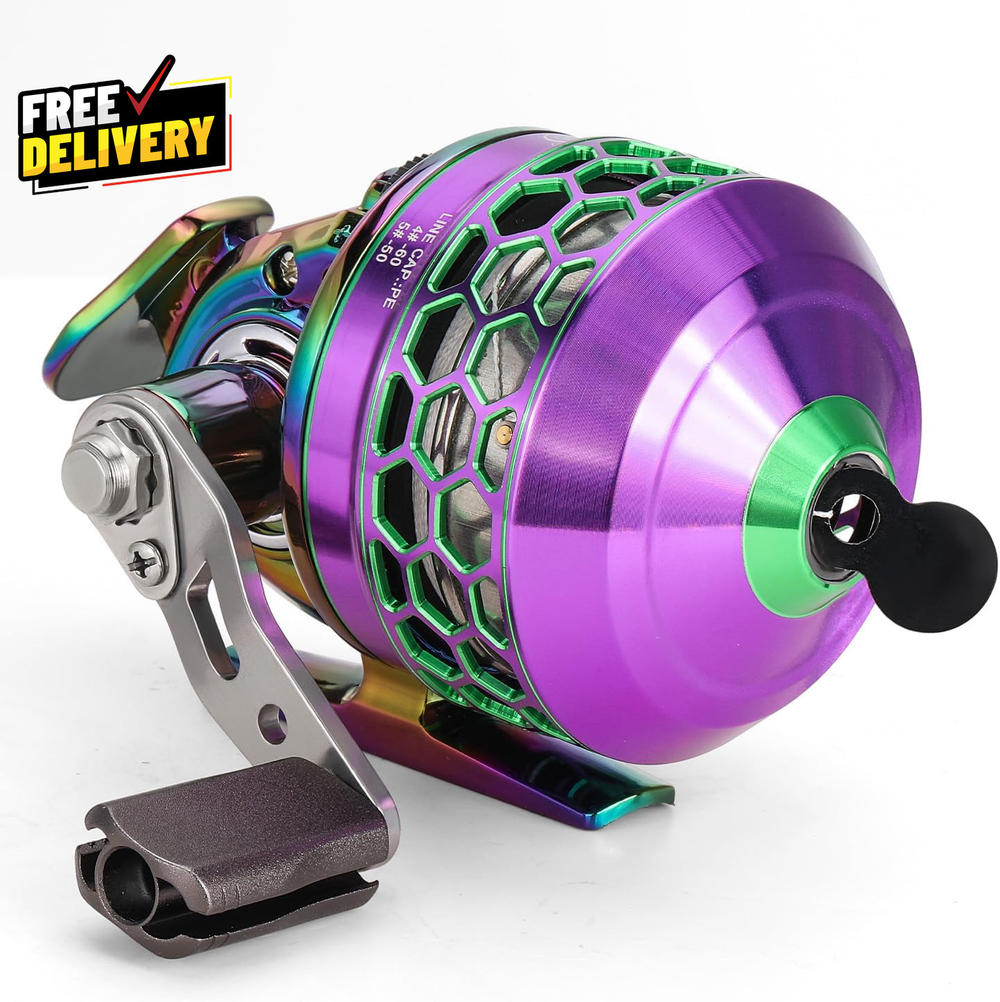 Spincast Fishing Reel High Speed 3.9:1 Gear Ratio Trouble-Free Push-Button B….